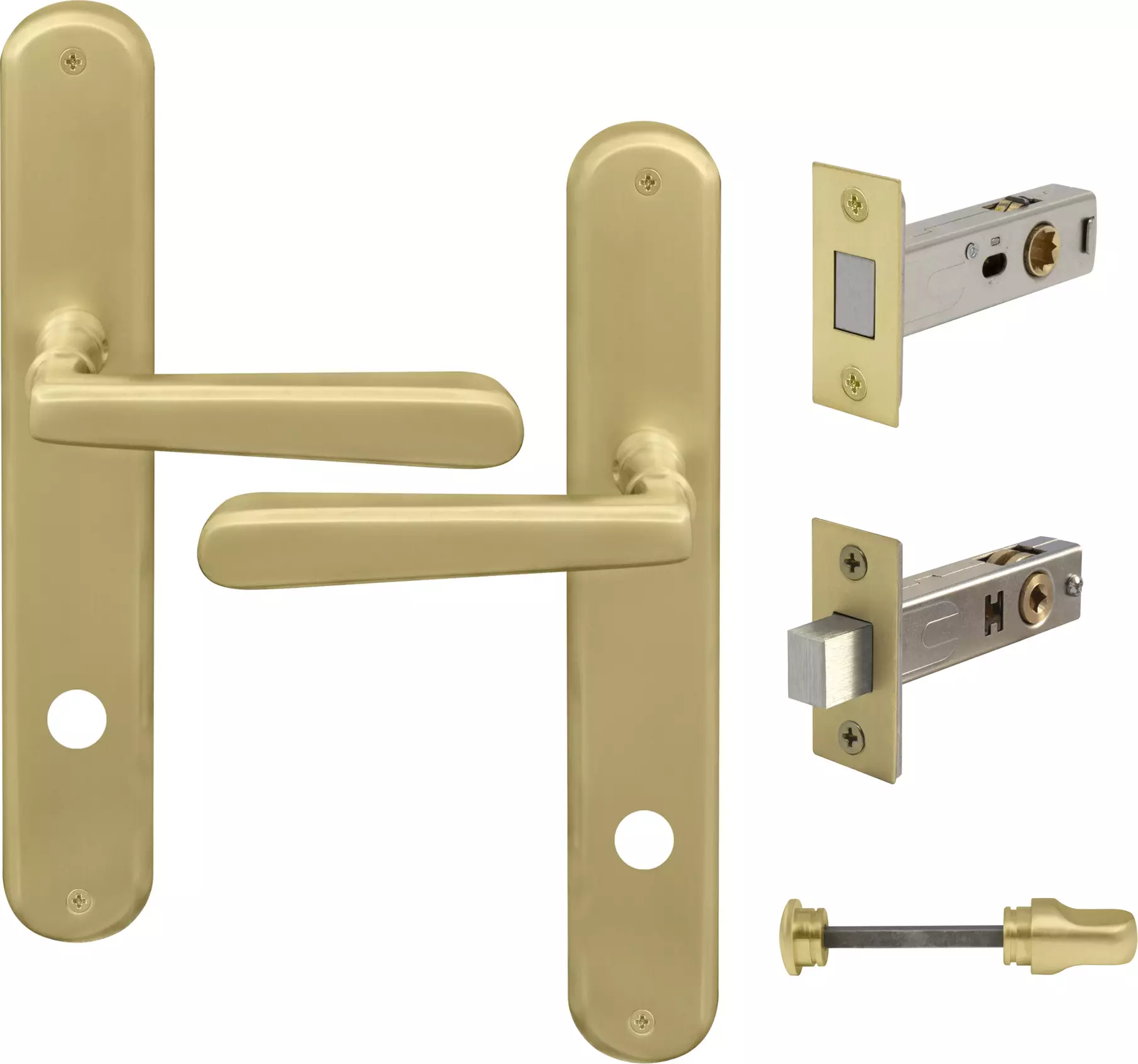 Villa Longplate Oval Privacy Set - Magn. Latch - MSB