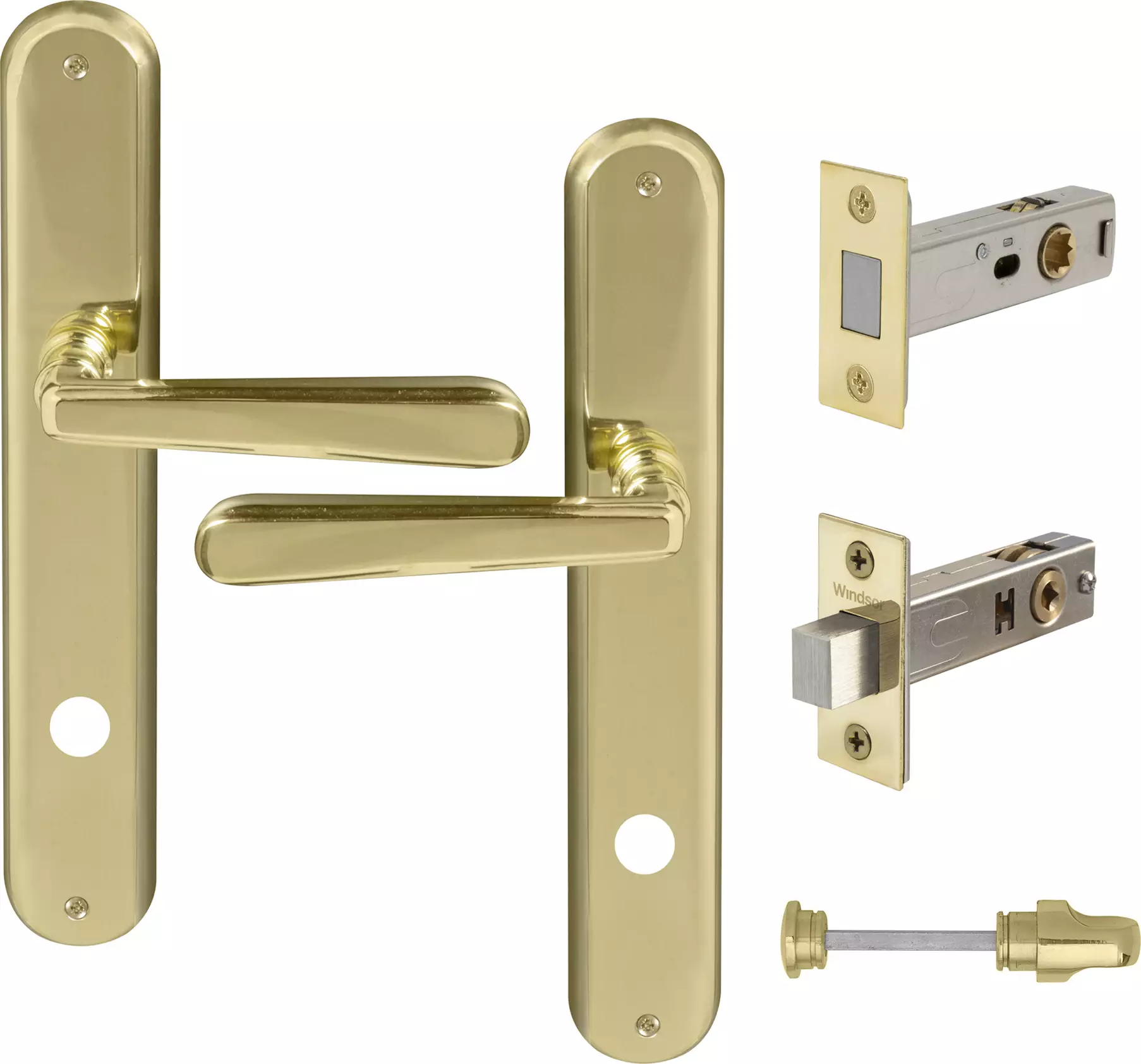 Villa Longplate Oval Privacy Set - Magn. Latch - PB