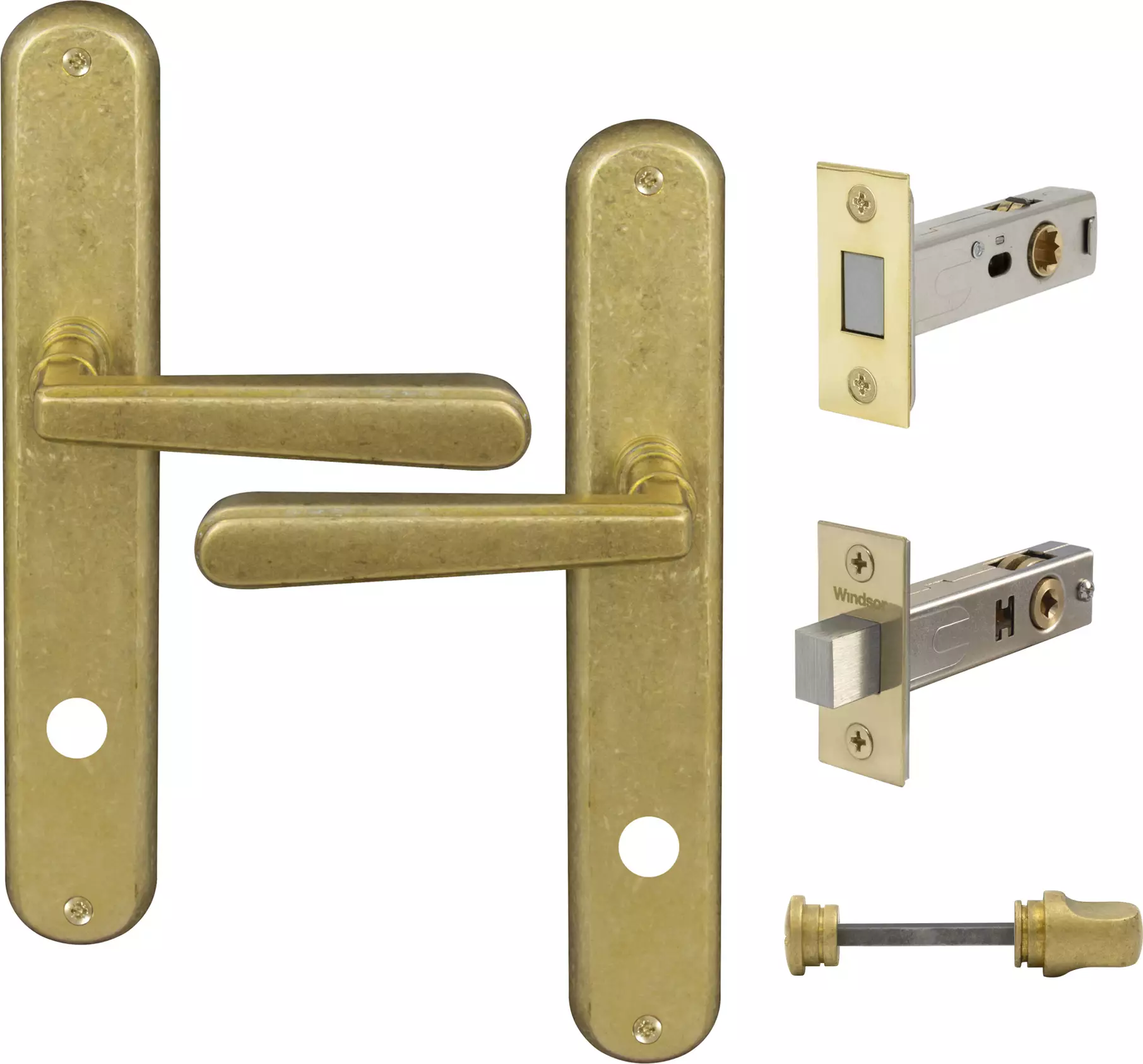 Villa Longplate Oval Privacy Set - Magn. Latch - RLB