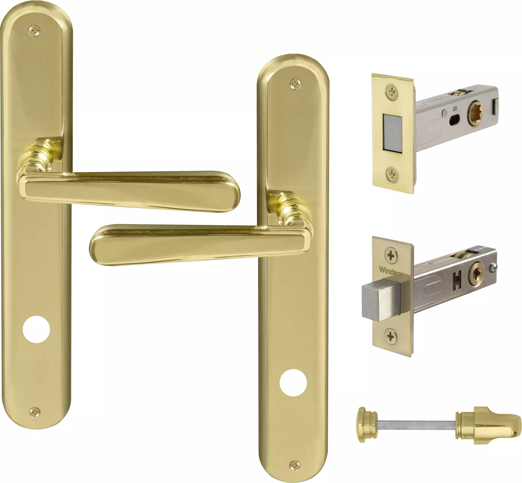 Villa Longplate Oval Privacy Set - Magn. Latch - UB