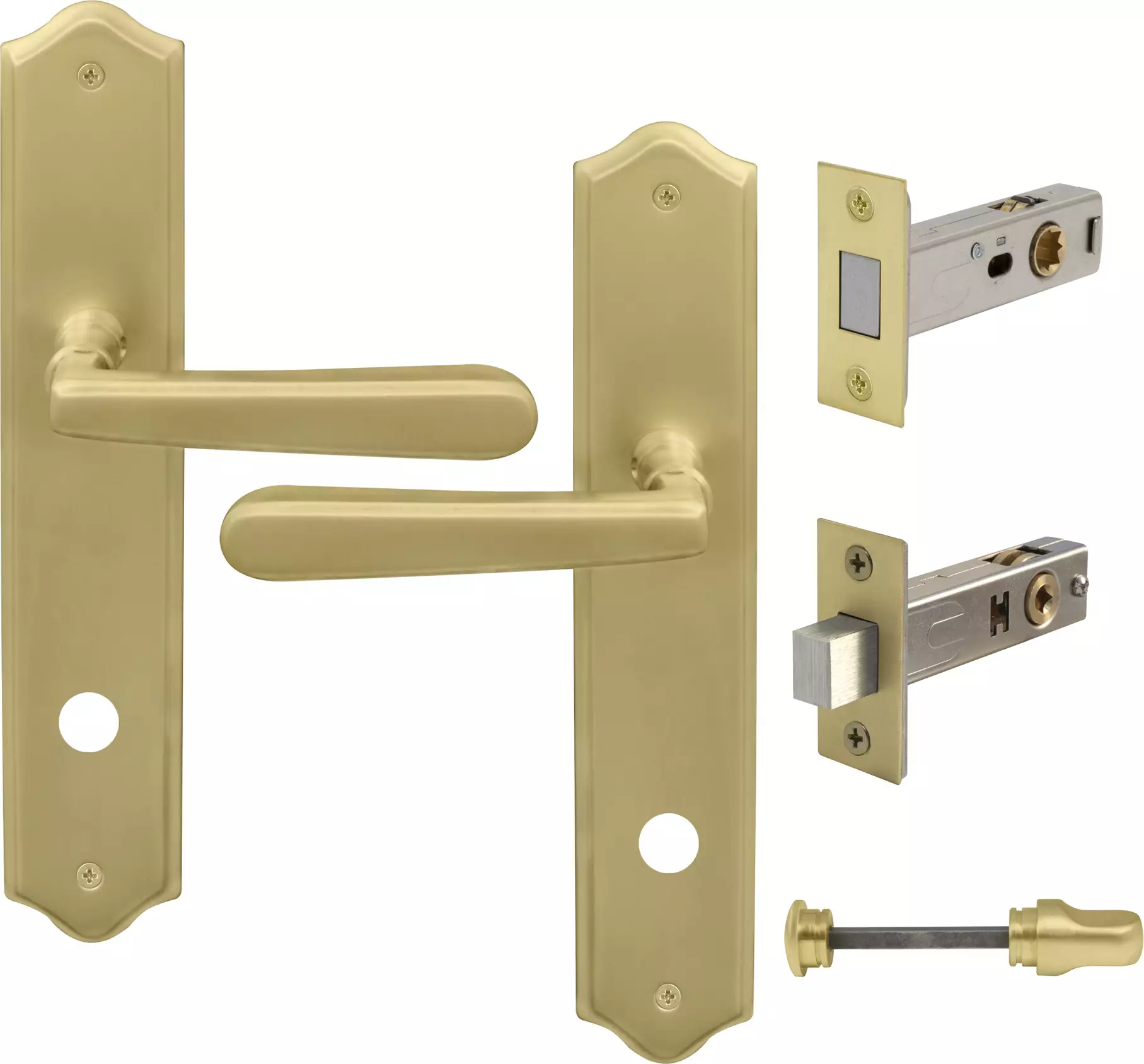 Villa Longplate Traditional Privacy Set - Magn. Latch - MSB