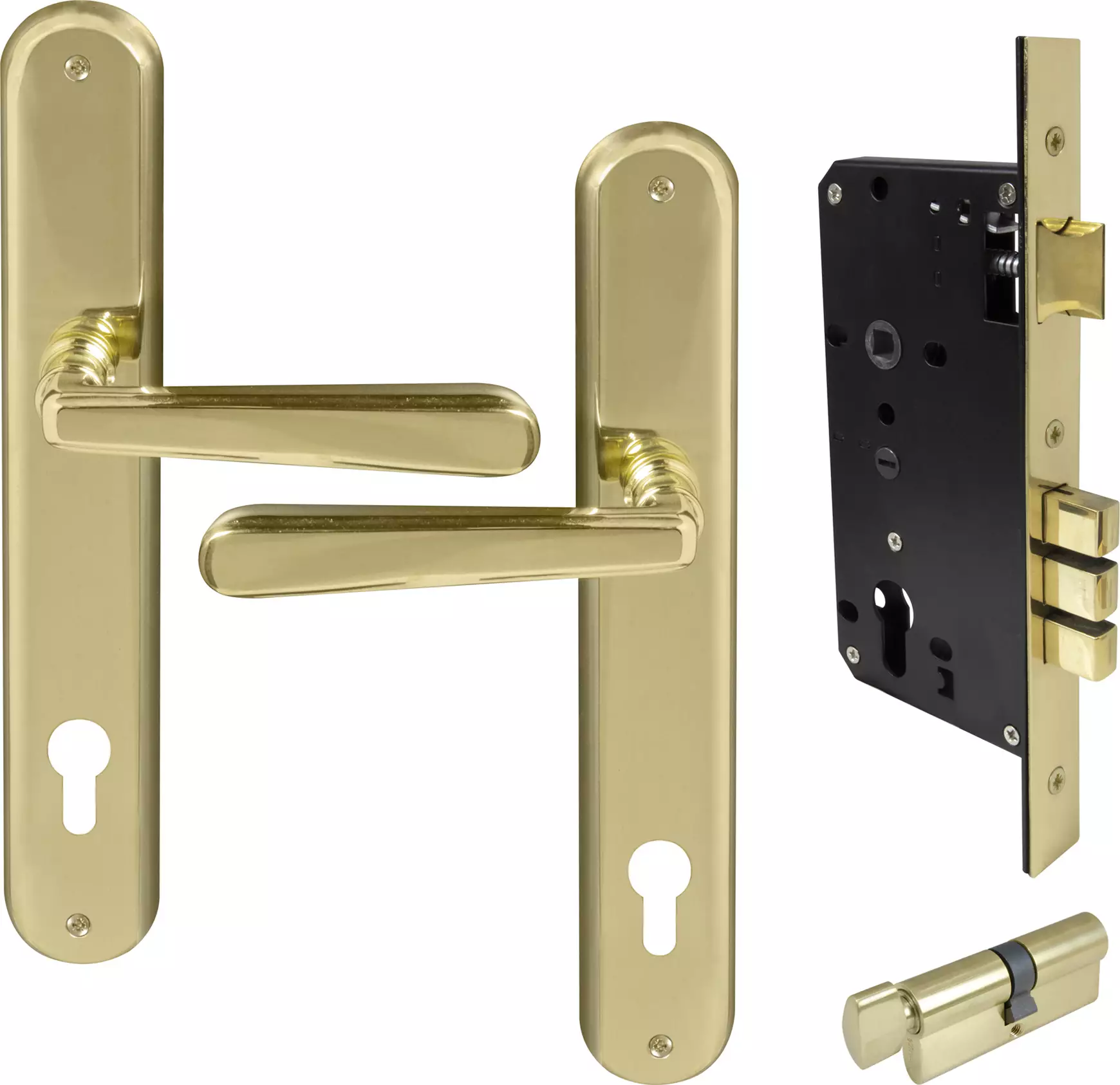 Villa Longplate Oval Entrance Set - E85 - PB