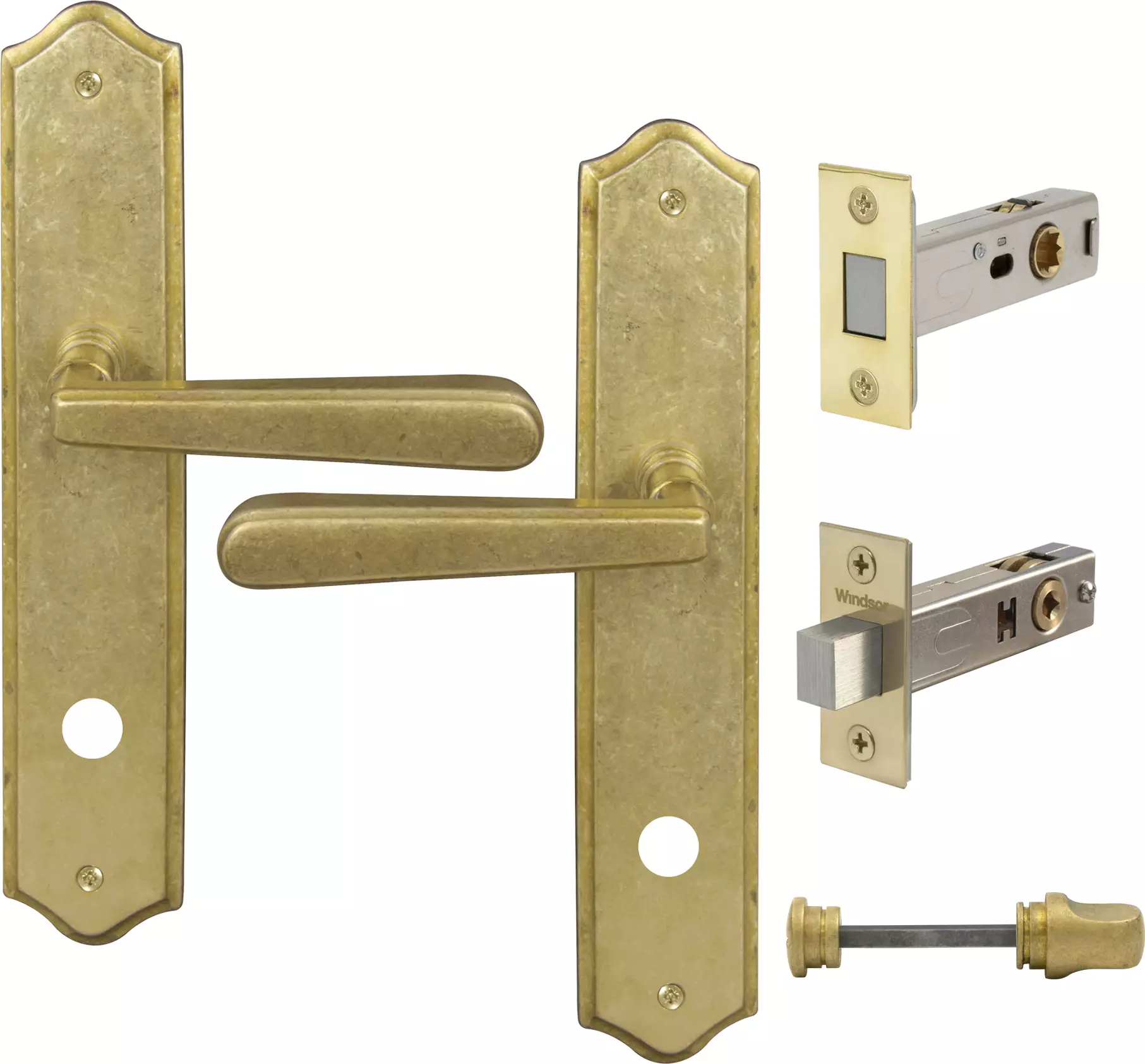 Villa Longplate Traditional Privacy Set - Magn. Latch - RLB