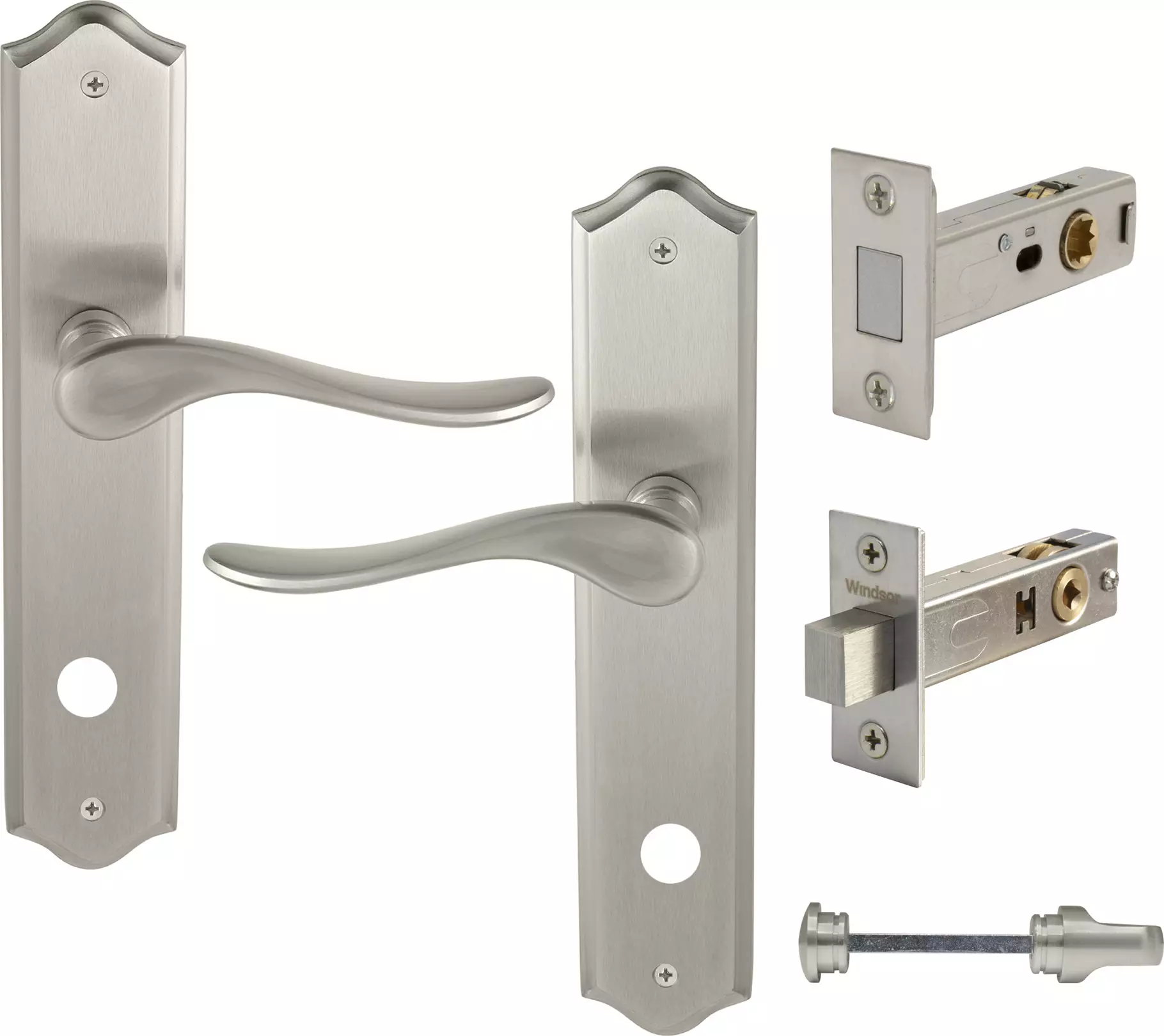 Haven Longplate Traditional Privacy Set - Magn. Latch - BN