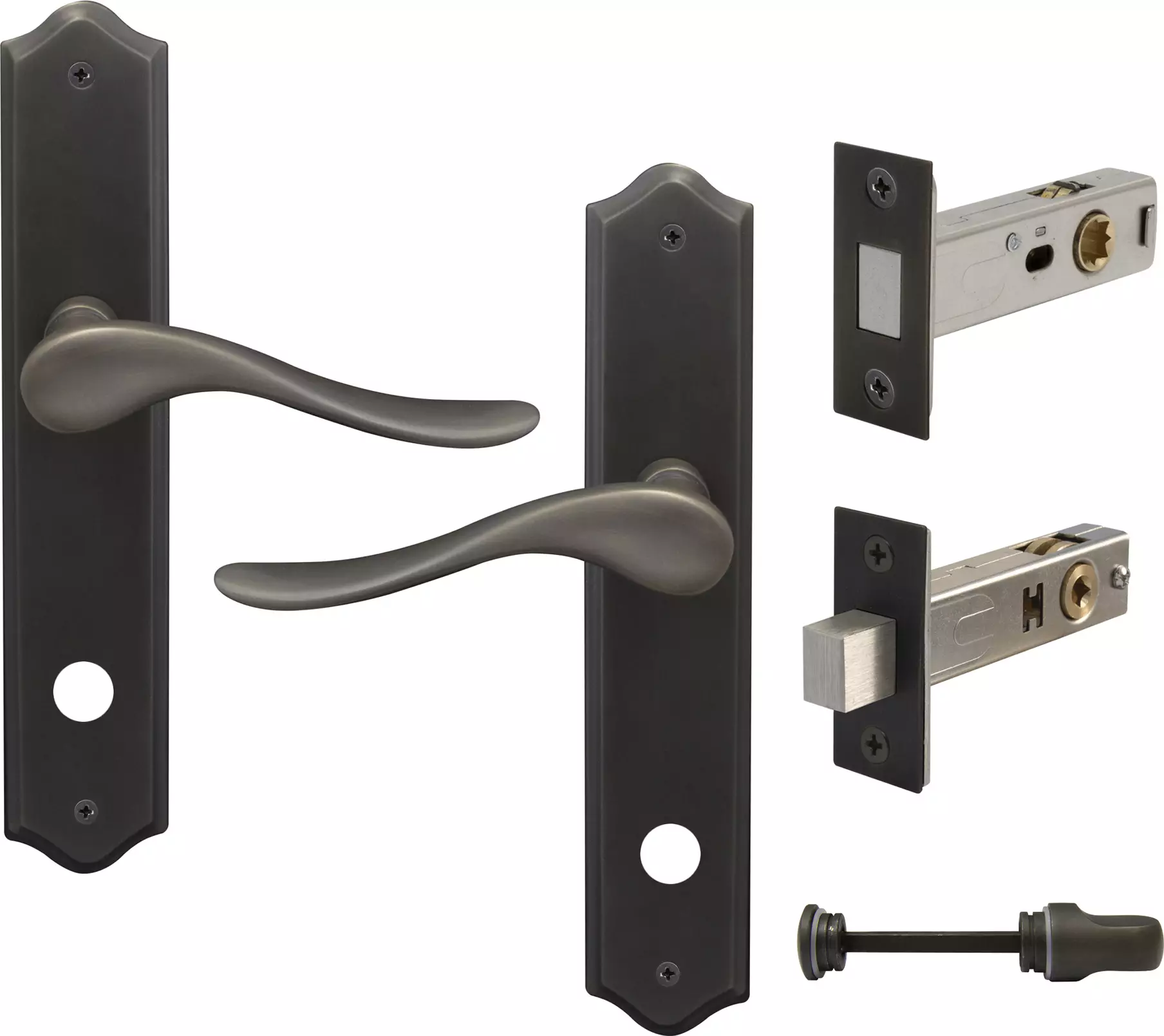 Haven Longplate Traditional Privacy Set - Magn. Latch - DRB