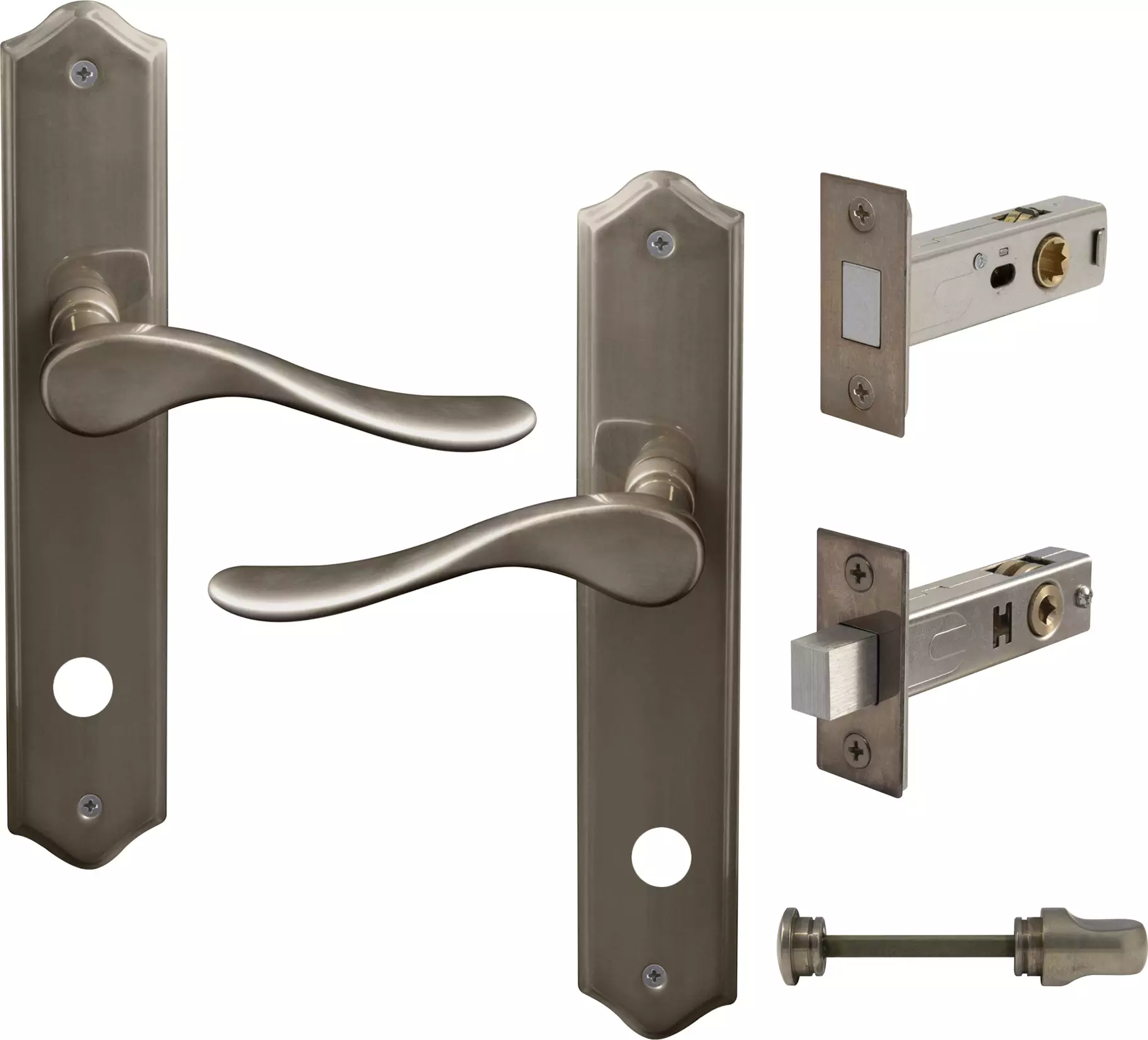 Haven Longplate Traditional Privacy Set - Magn. Latch - NB