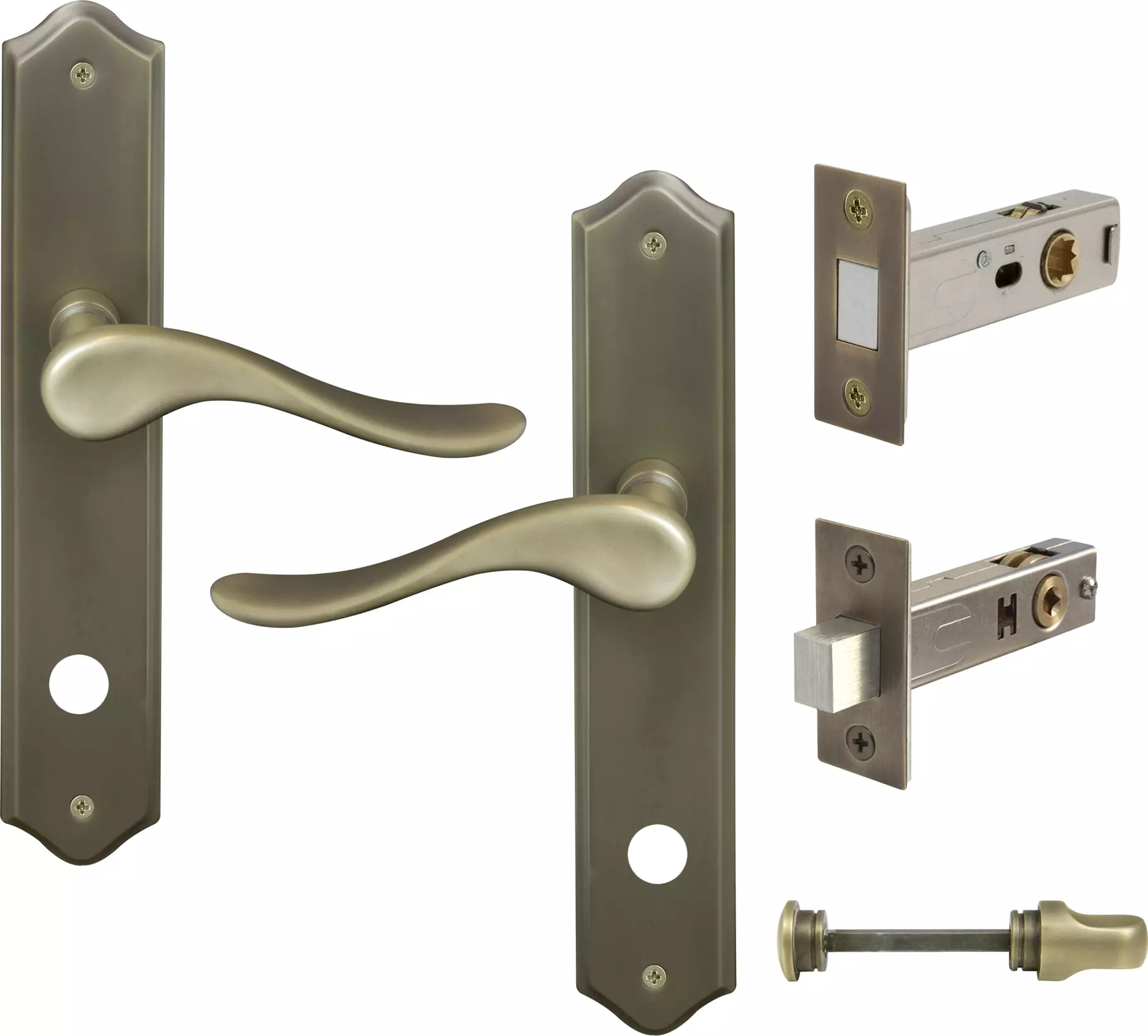 Haven Longplate Traditional Privacy Set - Magn. Latch - RB