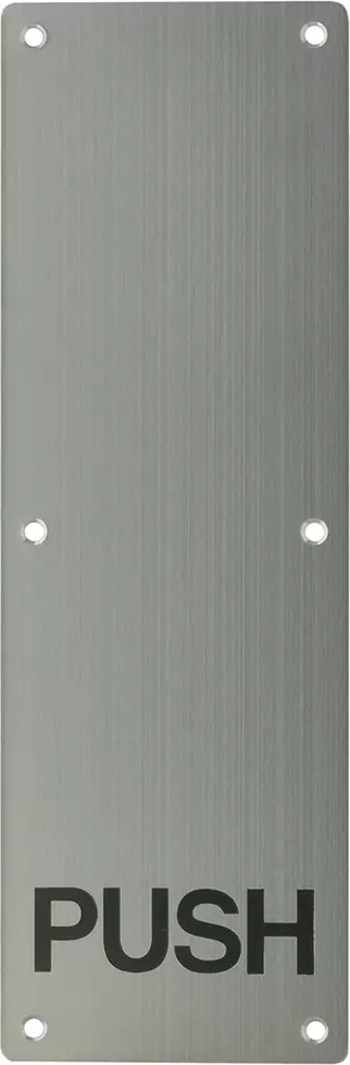 Engraved PUSH Plate - 300 x 100mm - SS