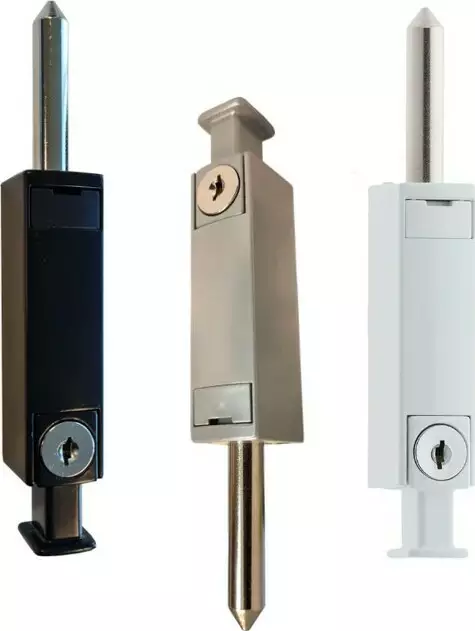 Security Patio Bolt - BLK / WHT / SC