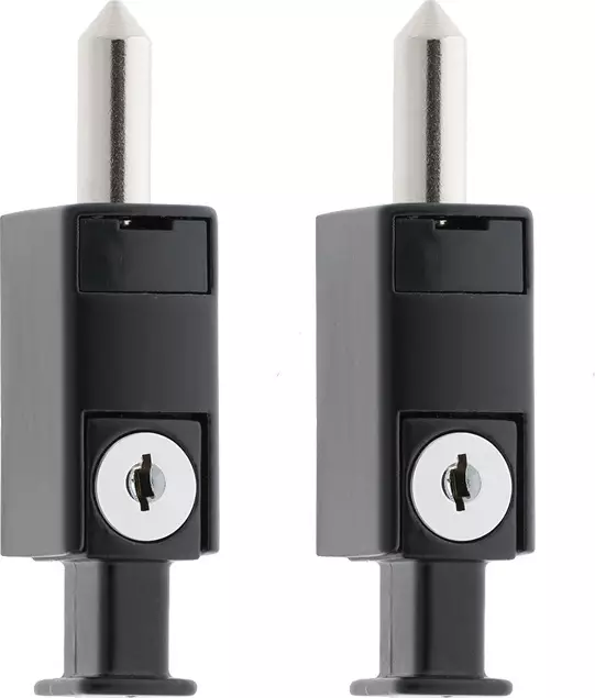 Security Mini Patio Bolt - 2 Pack - BLK