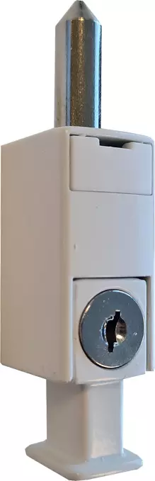 Security Mini Patio Bolt - 1 Pack - WHT