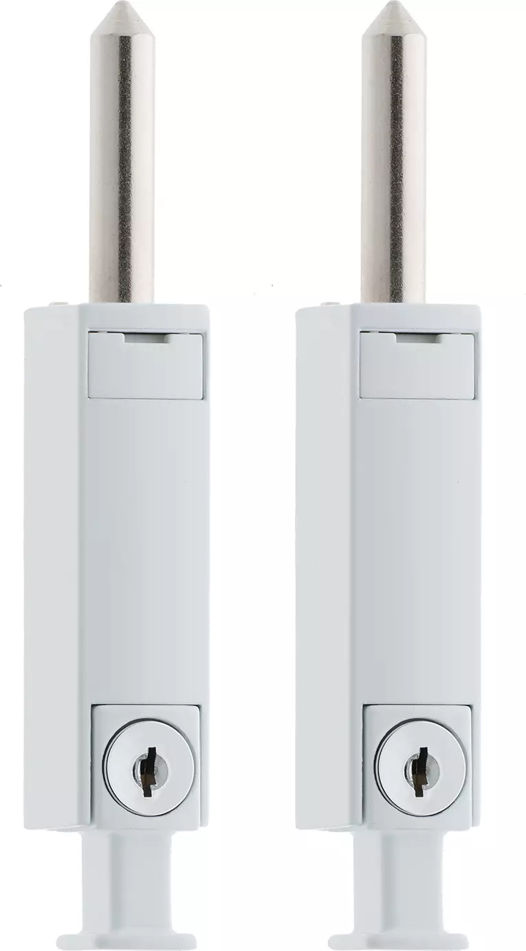 Security Patio Bolt - 2 Pack - WHT