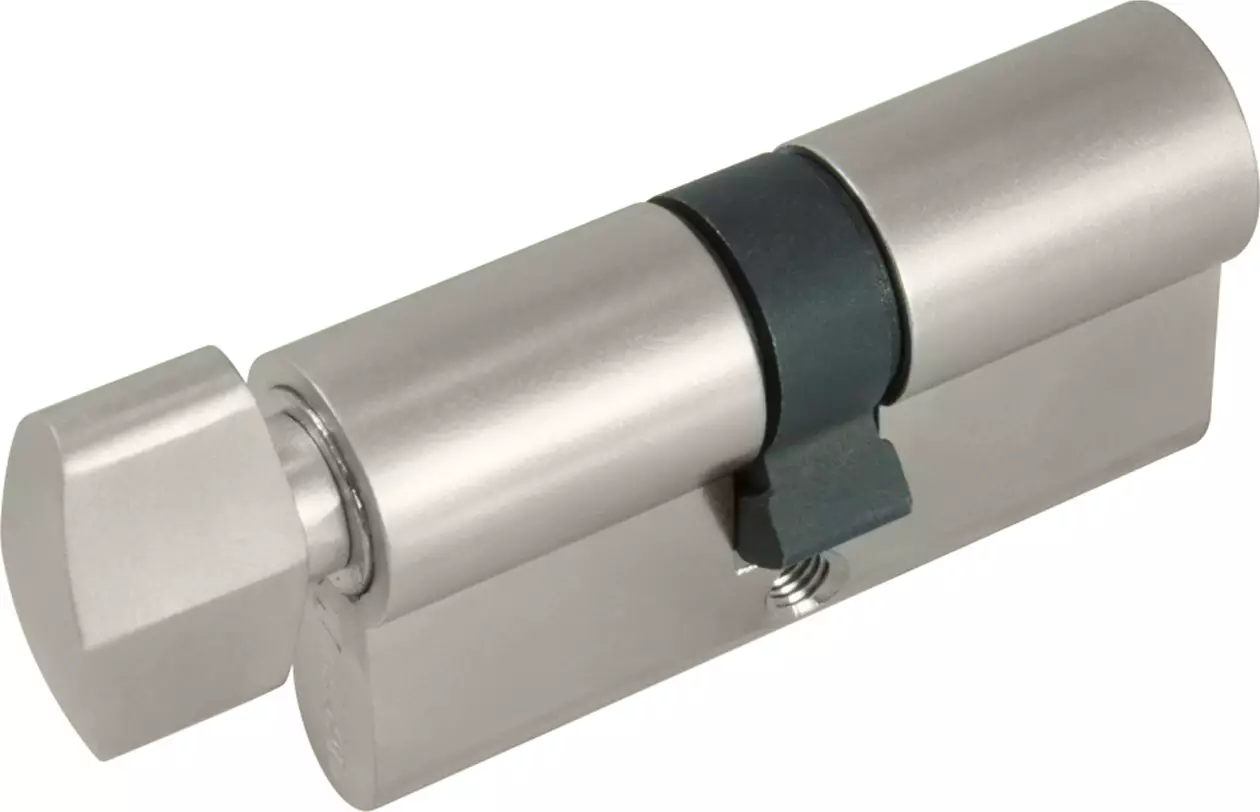 60mm - Euro Cylinder - 5 Pin - Key/Turn - BN