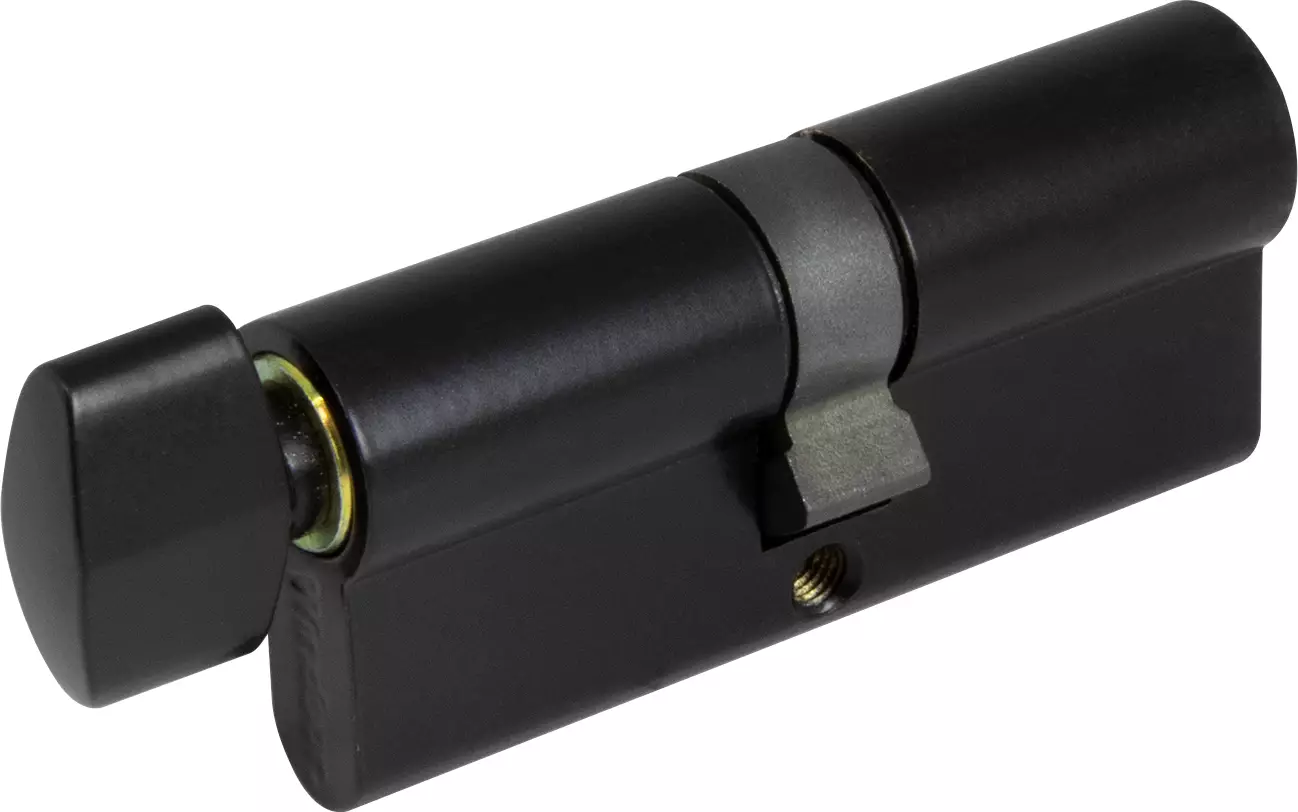 70mm - Euro Cylinder - 5 Pin - Key/Turn - BLK