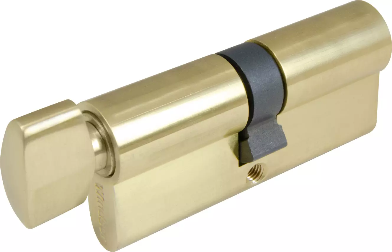 70mm - Euro Cylinder - 5 Pin - Key/Turn - PB