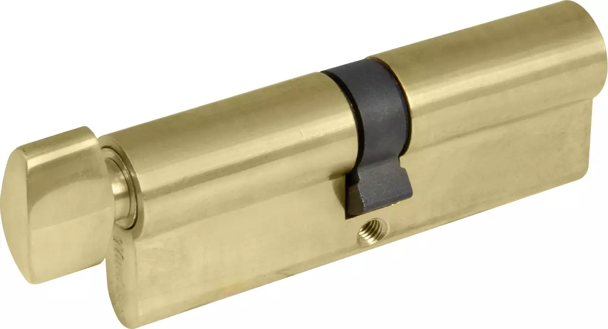 90mm - Euro Cylinder - 5 Pin - Key/Turn - PB