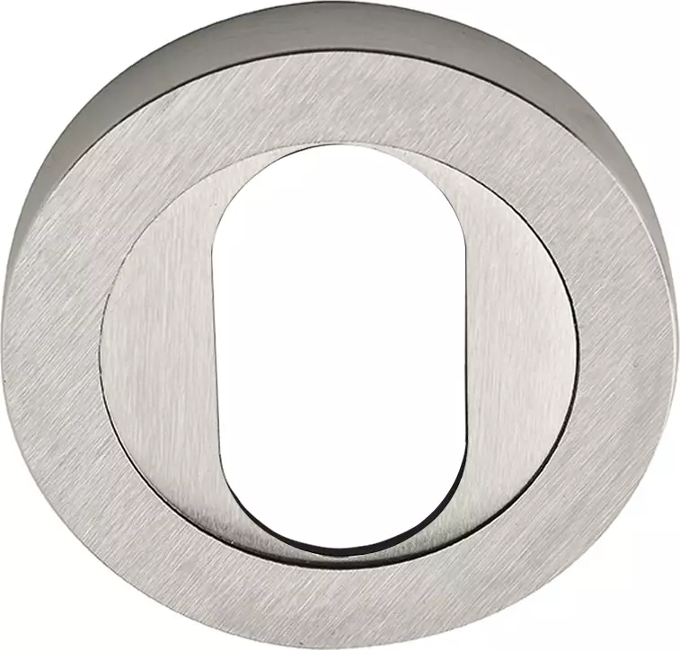Oval Escutcheon - 50mm Rose - BN