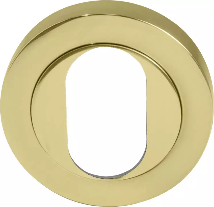 Oval Escutcheon - 50mm Rose - PB