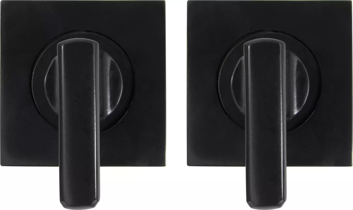 Mini Lever Set - 54 x 54mm Sq Rose - BLK