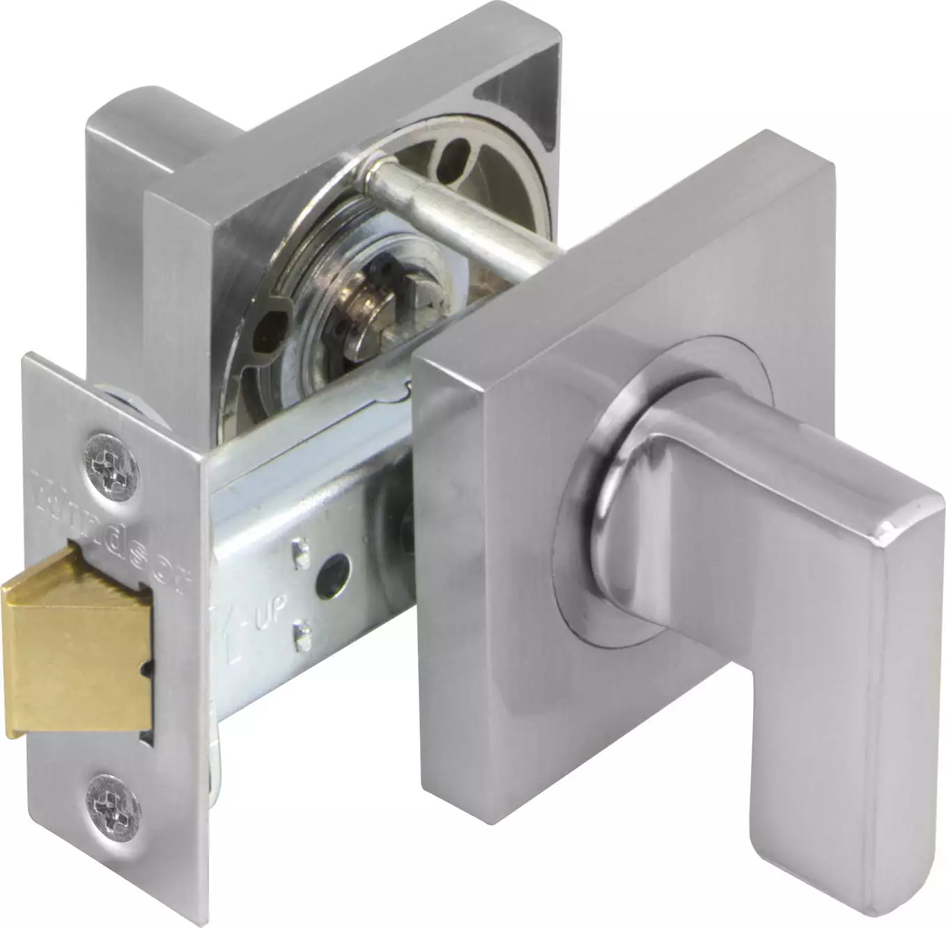 Mini Lever Latch Set - 60mm B/set - Sq Rose - PC