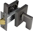 Mini Lever Latch Set - 60mm B/set - Sq Rose - GN
