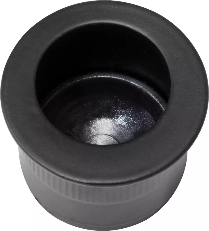 Cavity Slider Edge Pull - Round - BLK