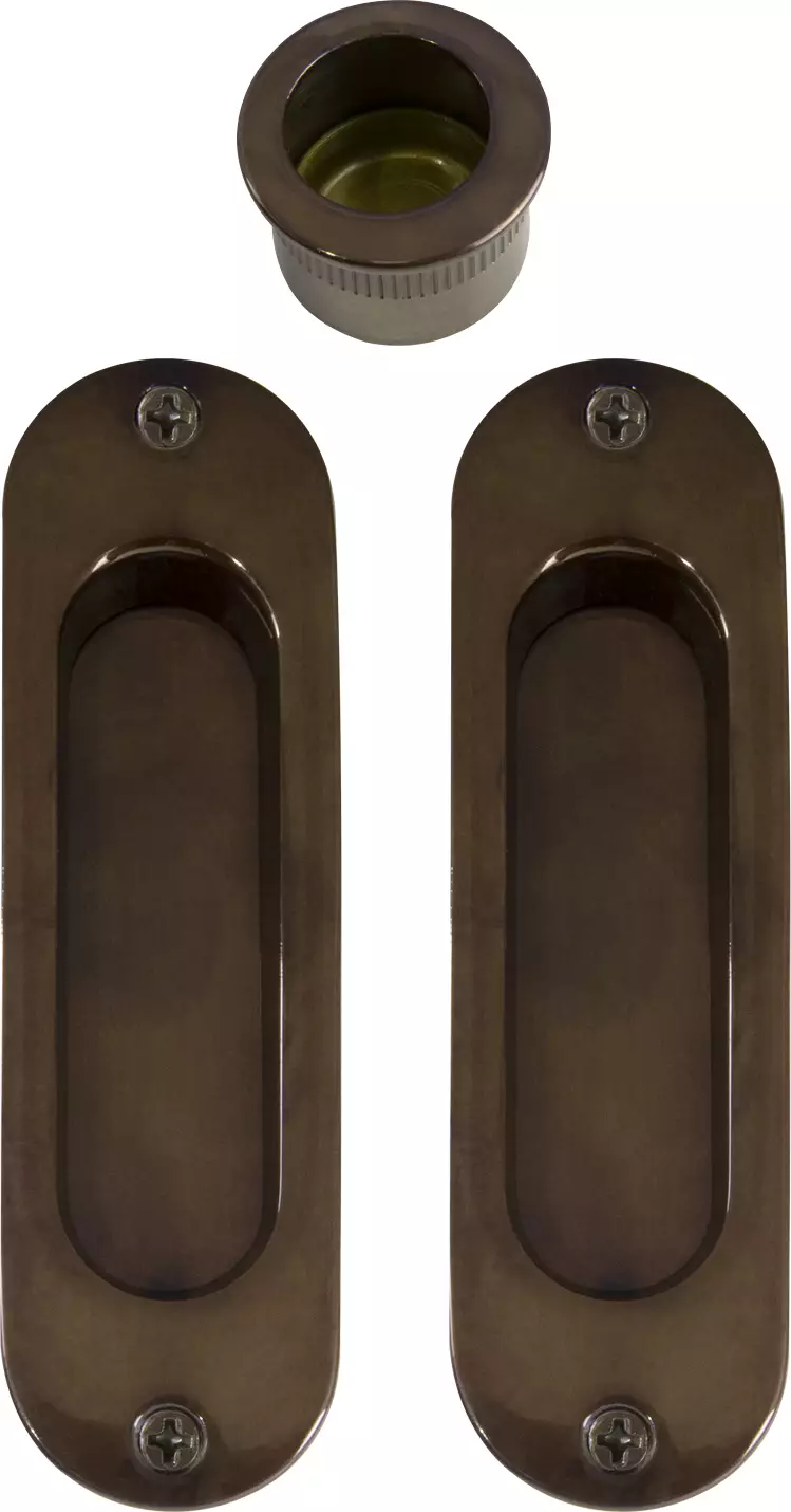 Oval Brass Flush & Edge Pull Kit  - AB