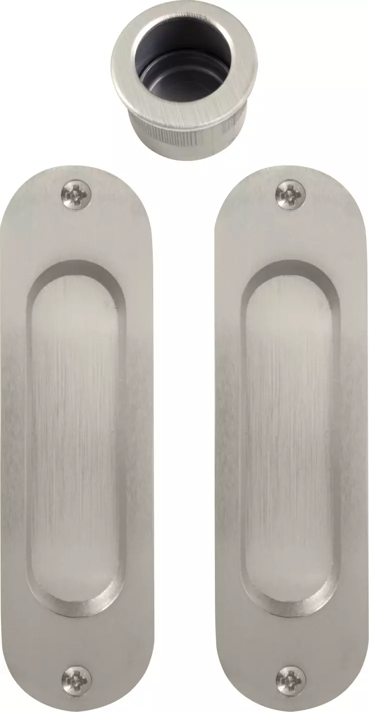 Oval Brass Flush & Edge Pull Kit  - BN