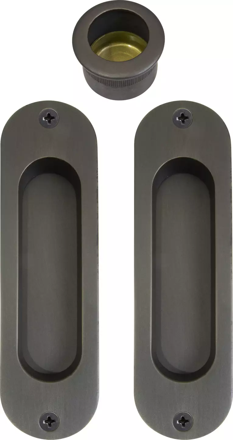 Oval Brass Flush & Edge Pull Kit  - DRB