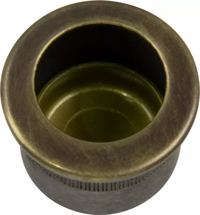 Brass Cavity Slider Edge Pull - Round - ORB