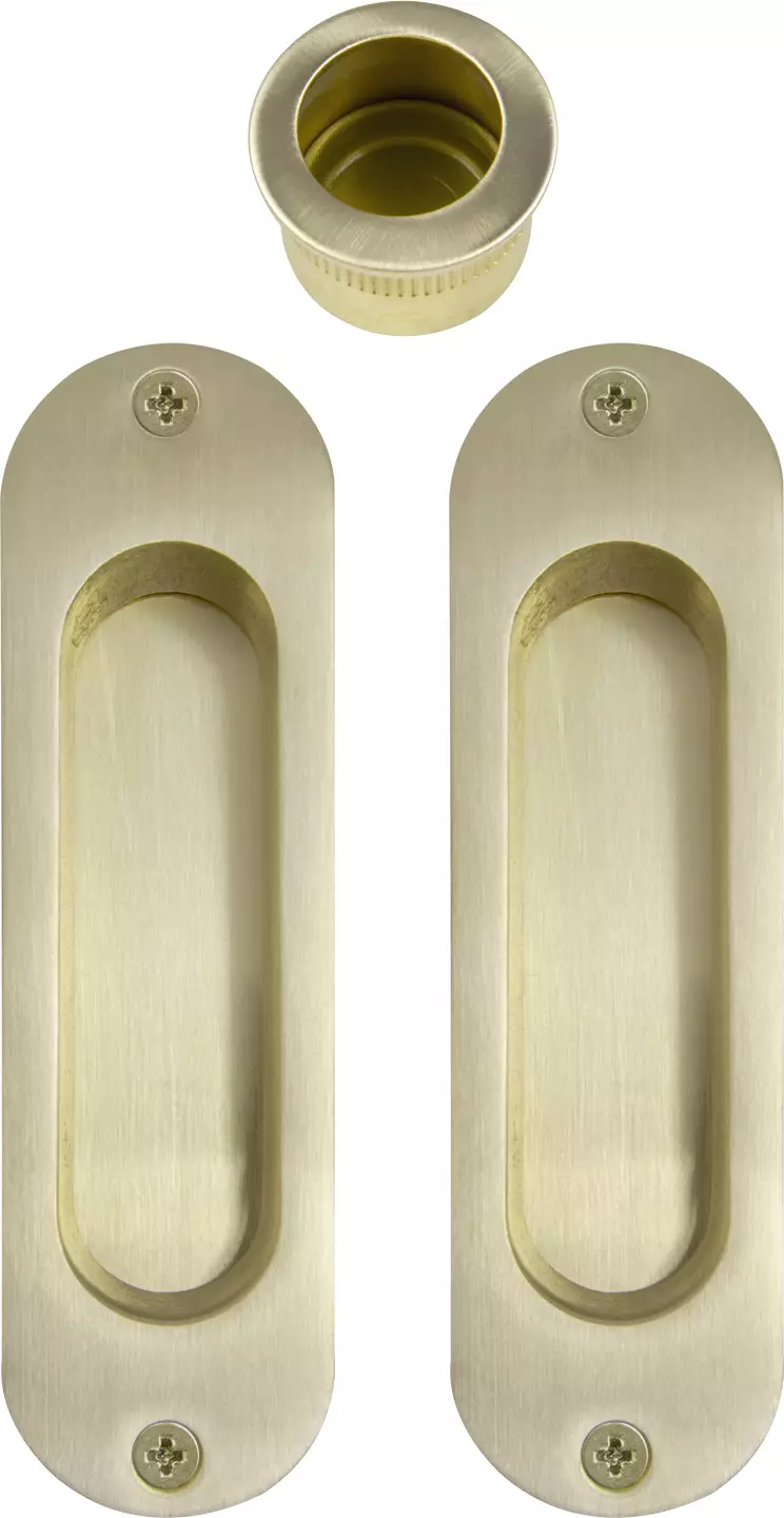 Oval Brass Flush & Edge Pull Kit  - USB
