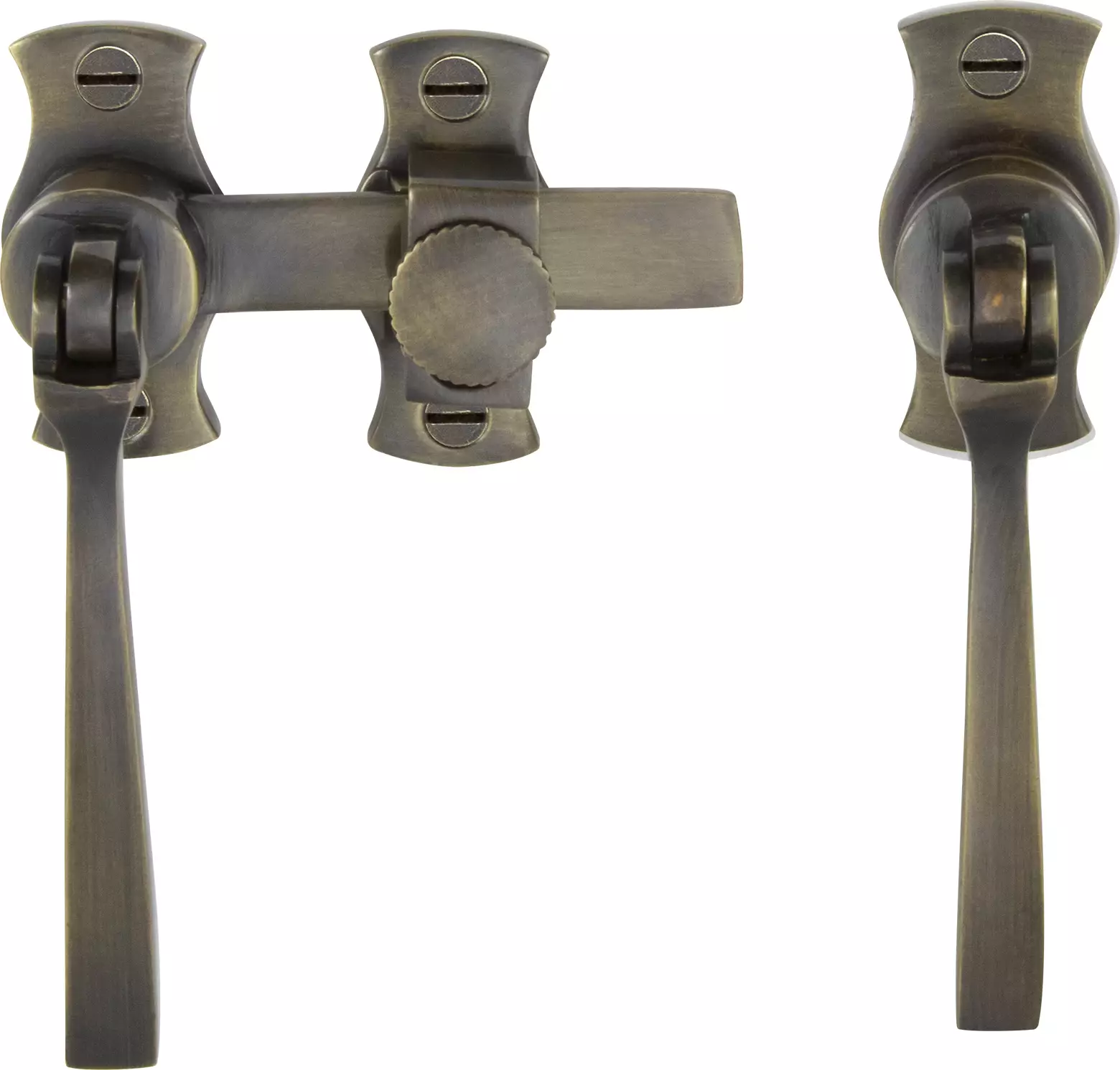 French Door Catch Set - Square - ORB