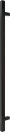 900mm FF Single Pull - 25mm Sq - BLK