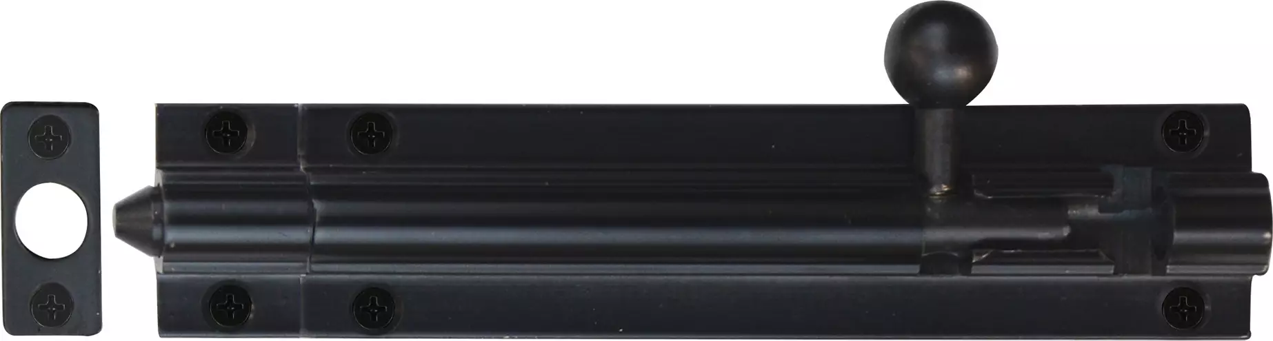 Straight Barrel Bolt - 100mm - BLK