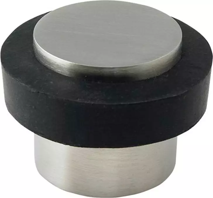 Floor Mount Door Stop - Round - 38mm - BN