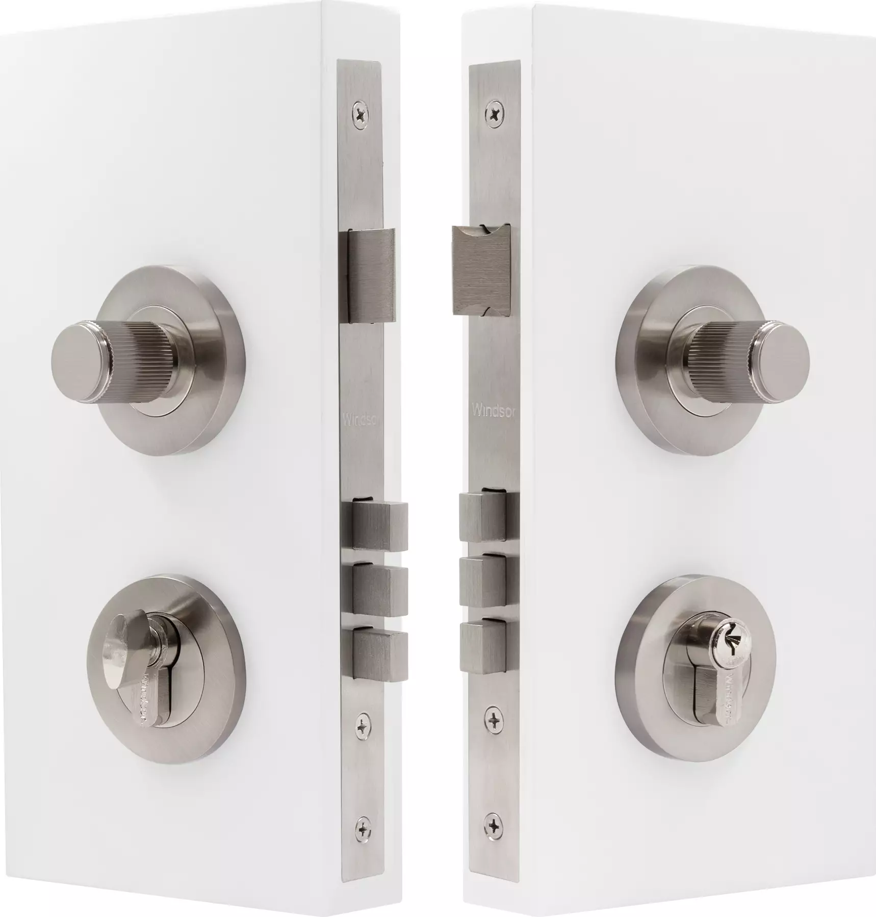 NIDO - Double Turn Lock Kit - Linear Knurl - BN