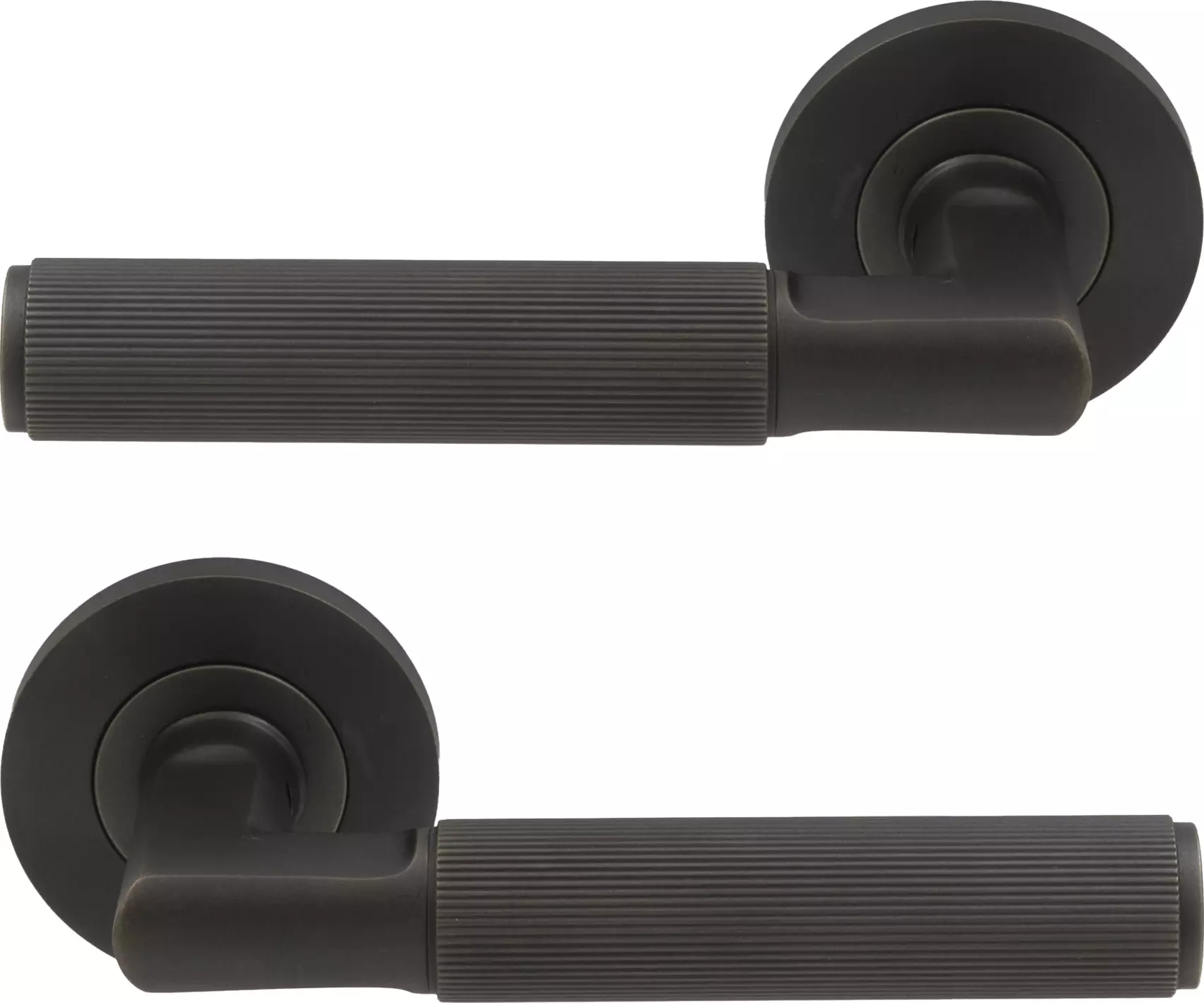 NIDO - Lumina Rose Lever Set - Linear Knurl - DRB