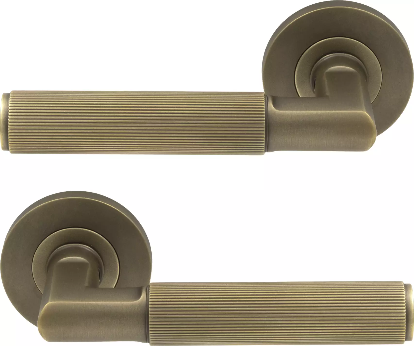 NIDO - Lumina Rose Lever Set - Linear Knurl - RB