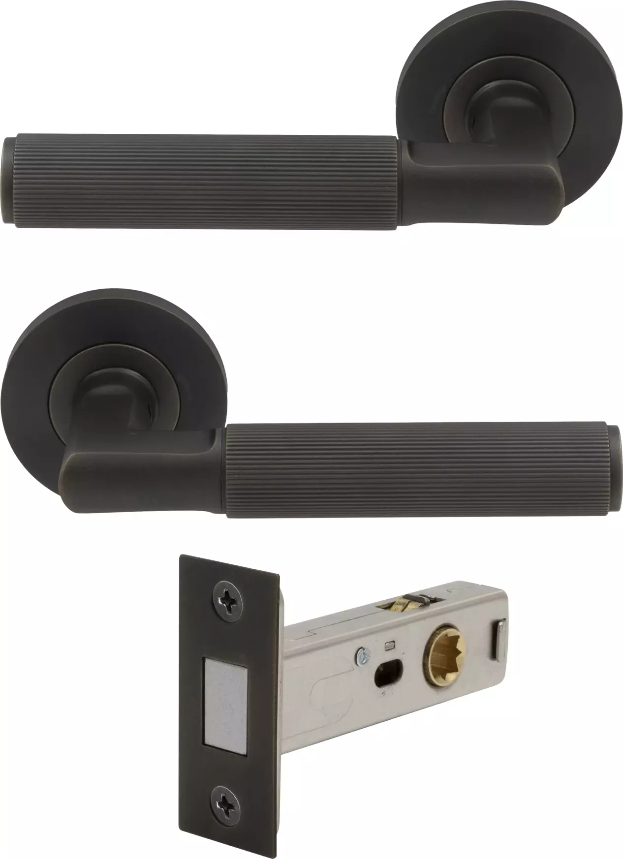 NIDO - Lumina Rose Passage Set - Magn. Latch - Linear Knurl - DRB