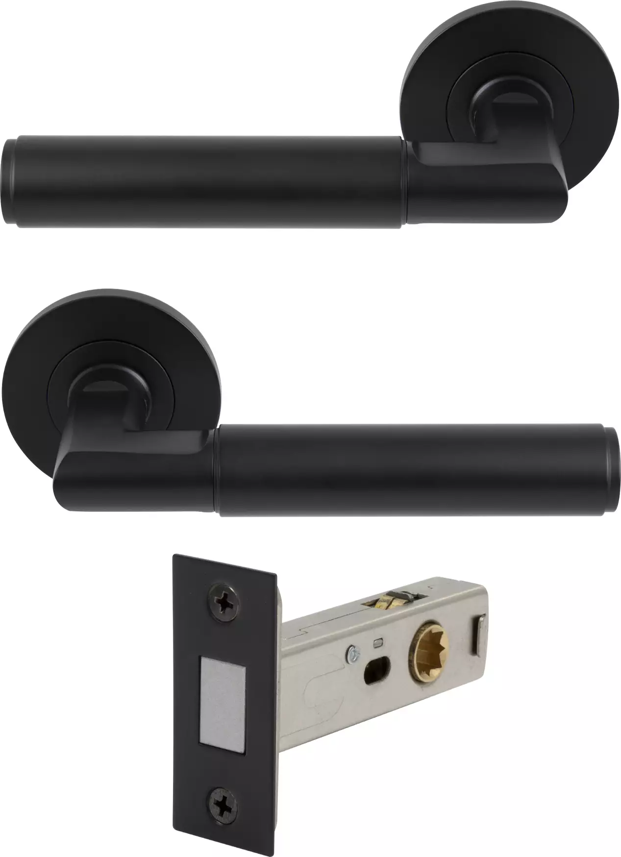NIDO - Lumina Rose Passage Set - Magn. Latch - Plain - BLK