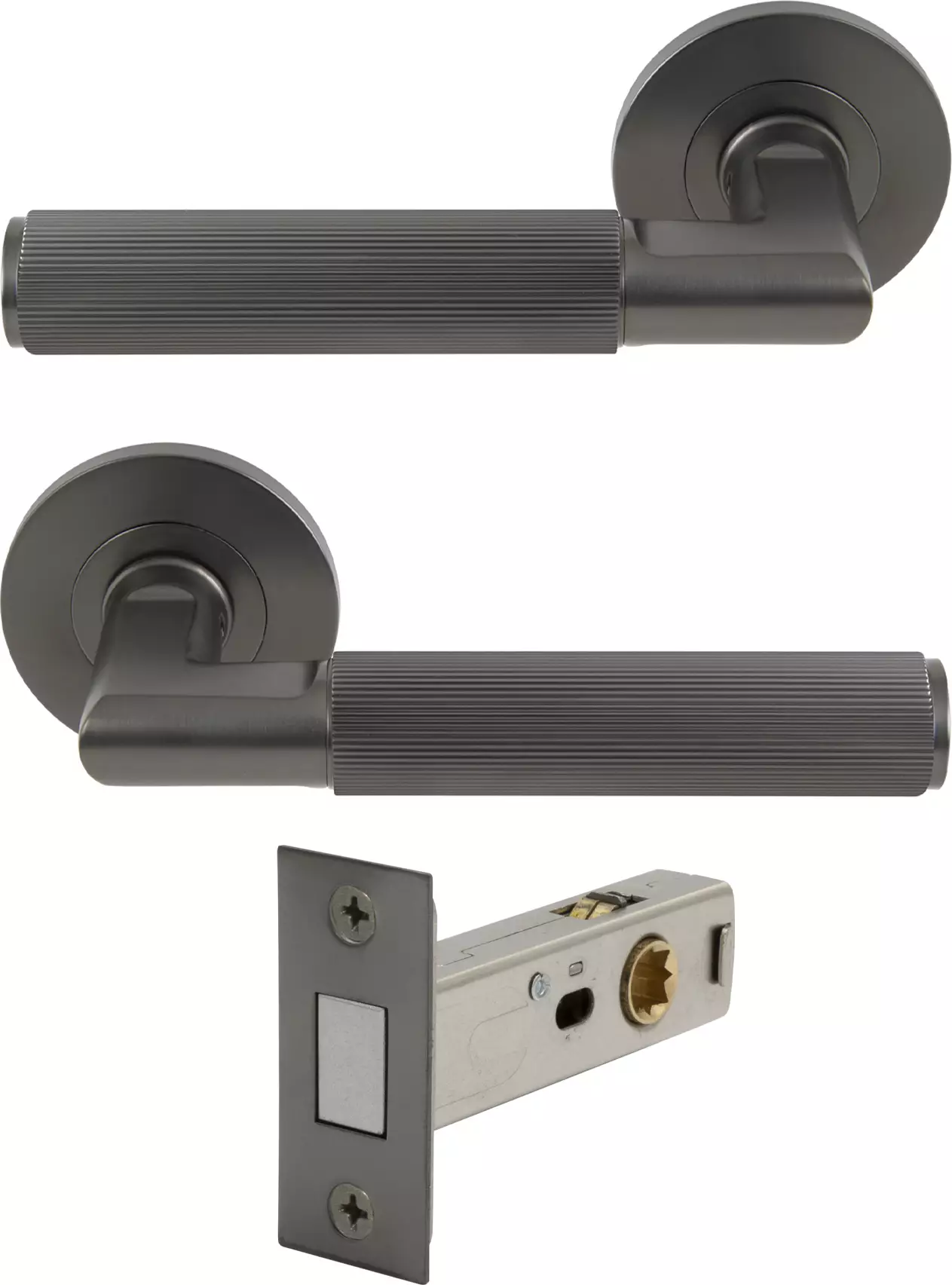 NIDO - Lumina Rose Passage Set - Magn. Latch - Linear Knurl - GN