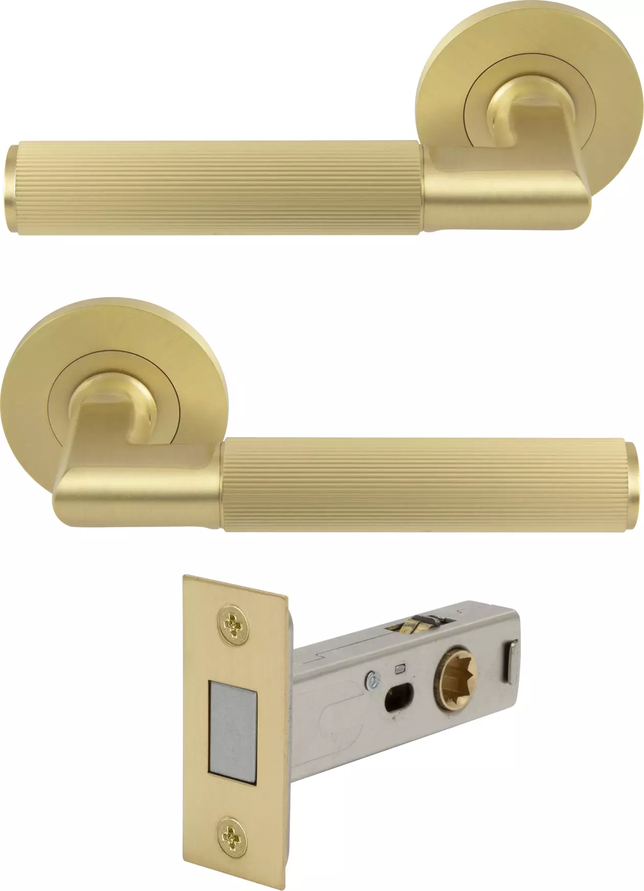 NIDO - Lumina Rose Passage Set - Magn. Latch - Linear Knurl - MSB