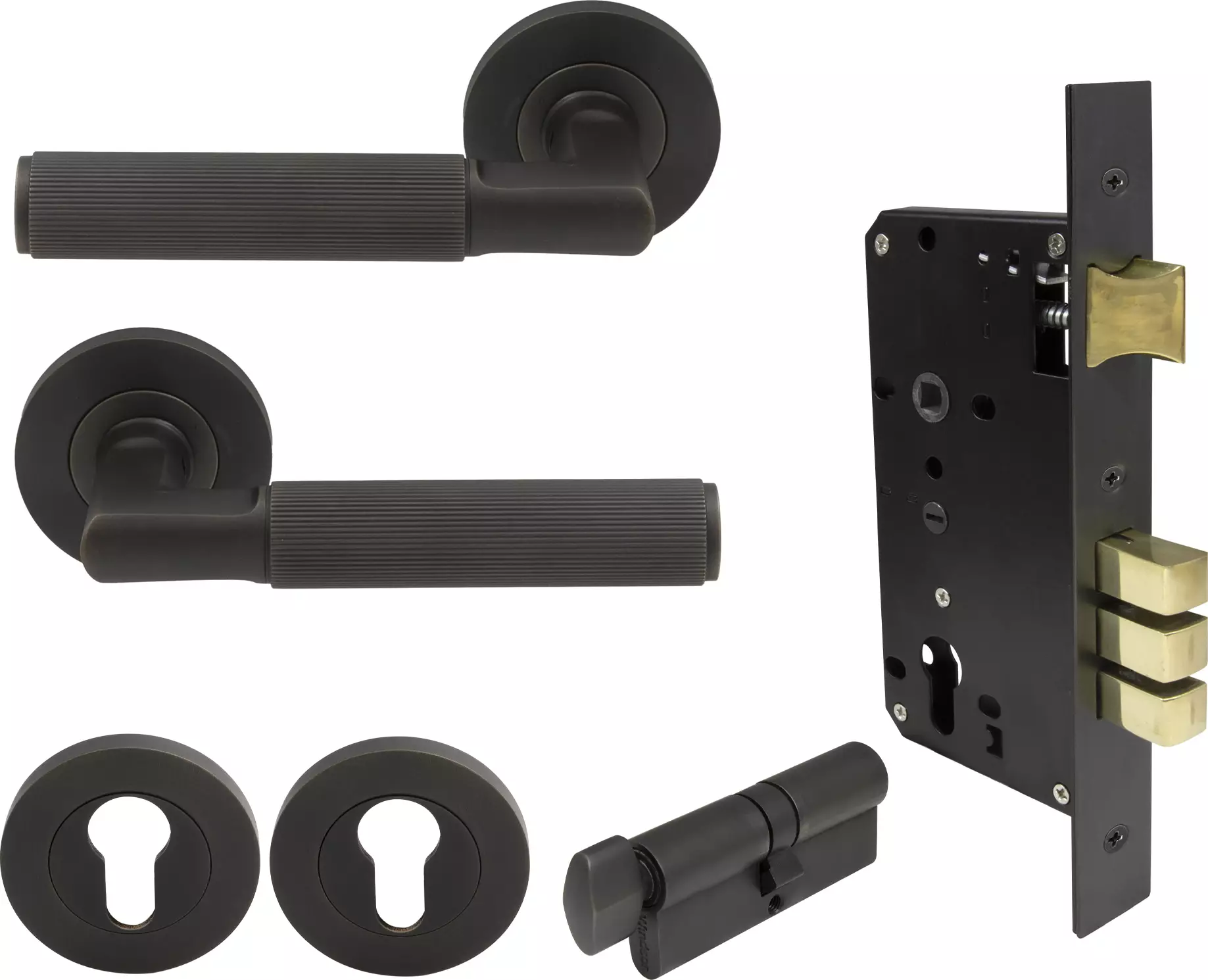 Lumina Rose Entrance Set  - K/T - Linear Knurl - DRB