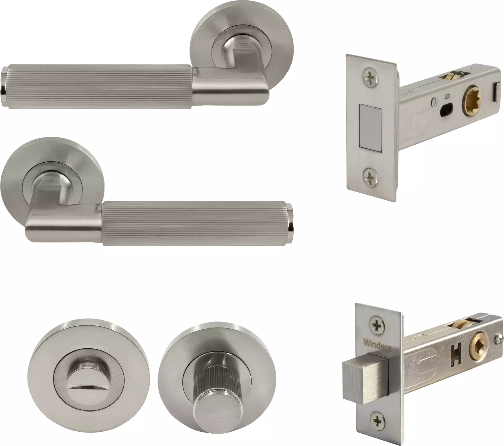 NIDO - Lumina Rose Privacy Set - Magn. Latch - Linear Knurl - BN