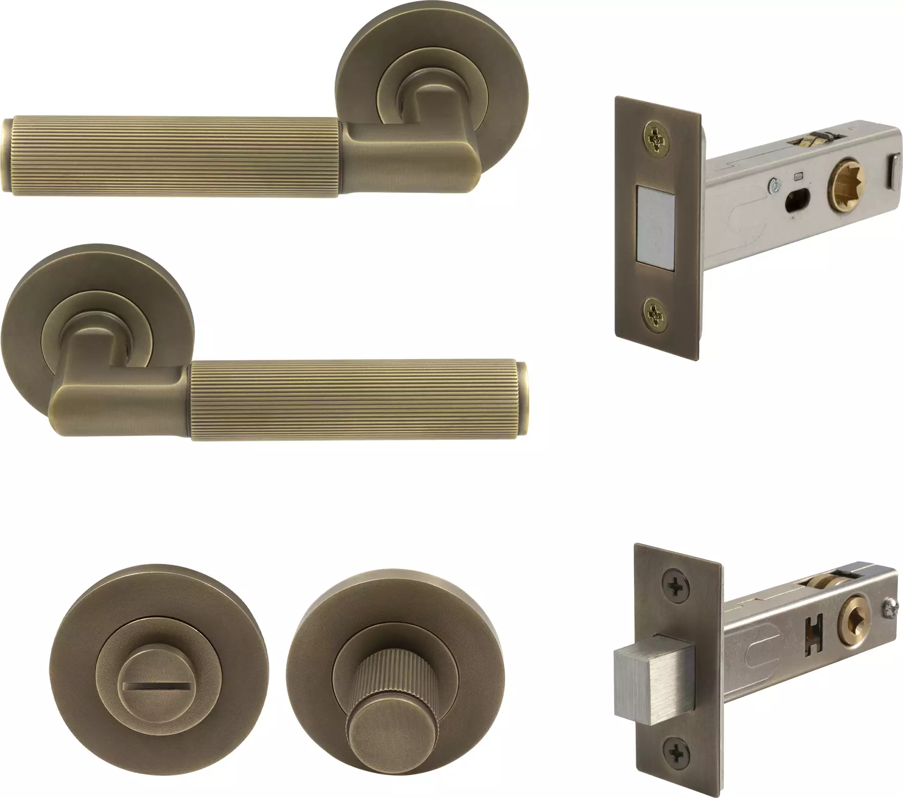 NIDO - Lumina Rose Privacy Set - Magn. Latch - Linear Knurl - RB