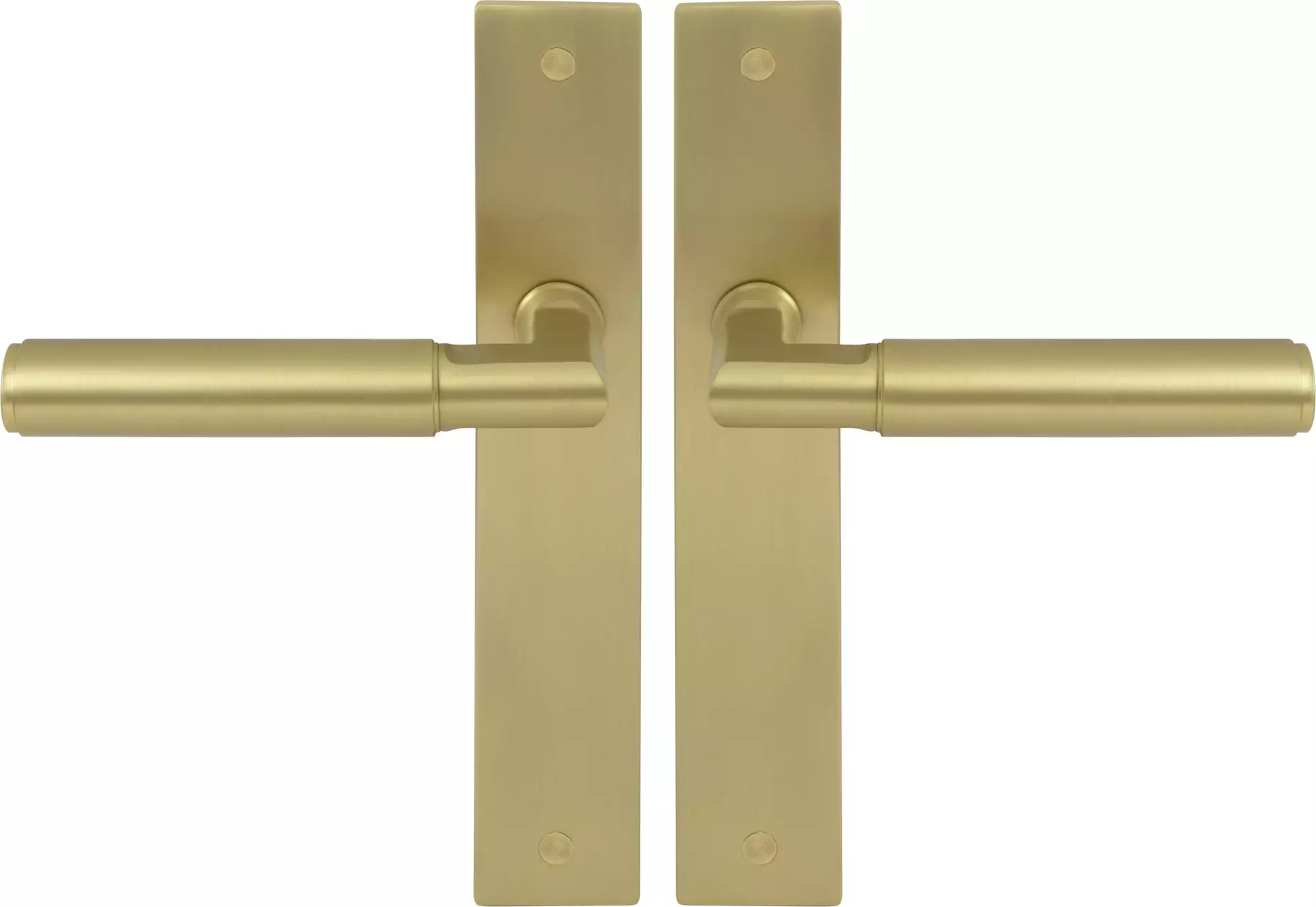 Lumina Longplate Lever Set - Plain - MSB