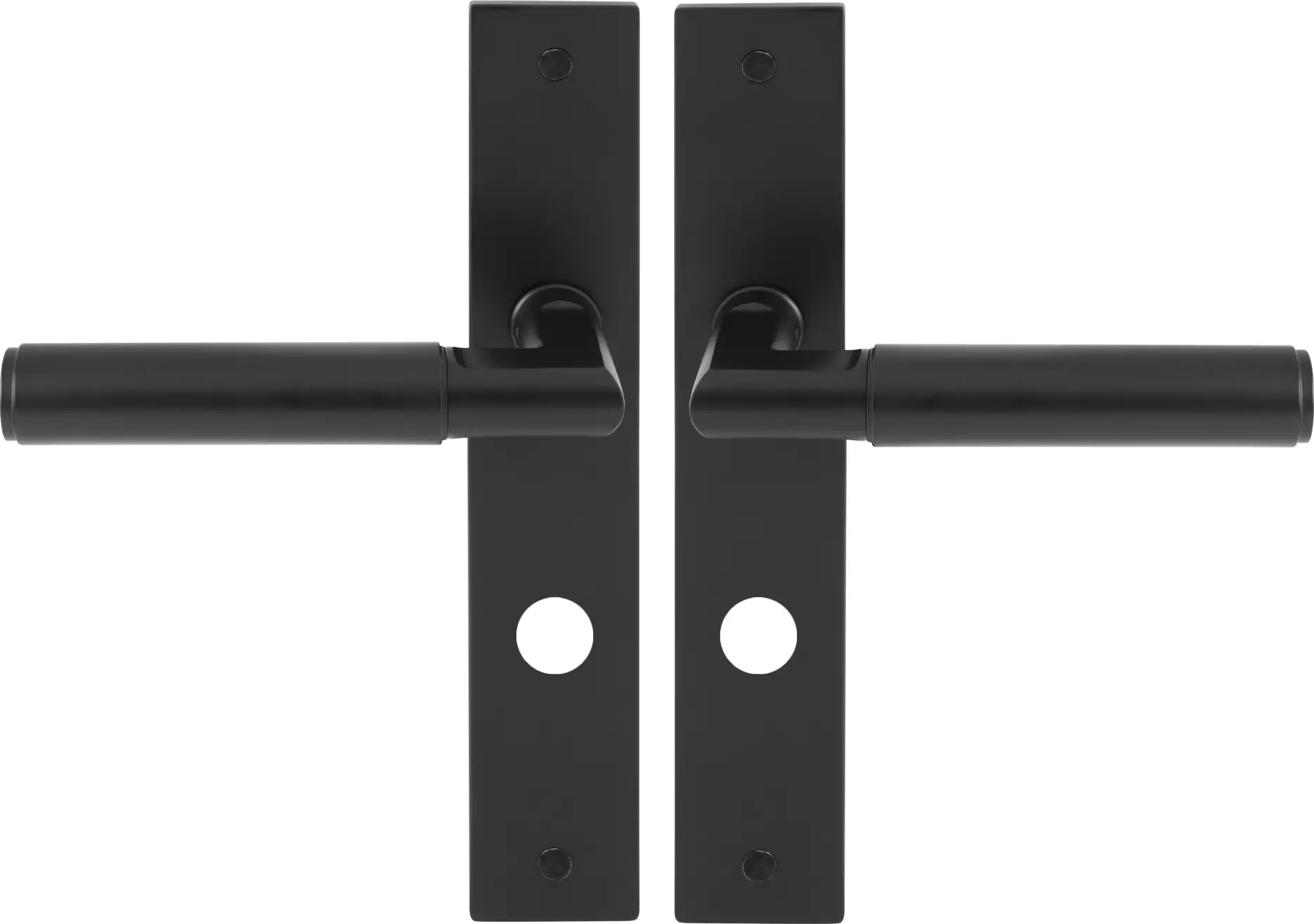 Lumina Longplate Privacy Handles - Plain - BLK