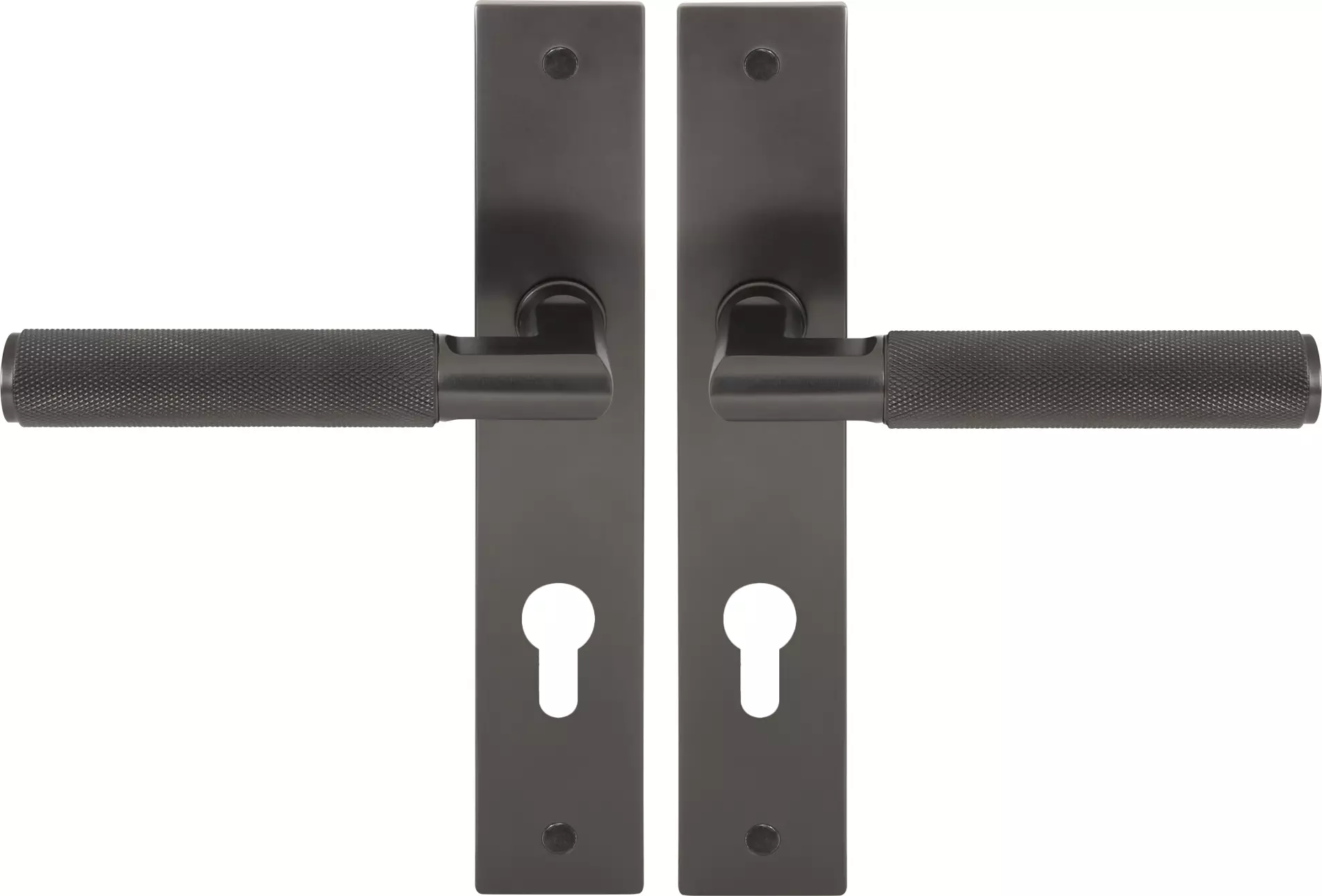 Lumina Longplate Euro Handles - Diamond Knurl   - GN