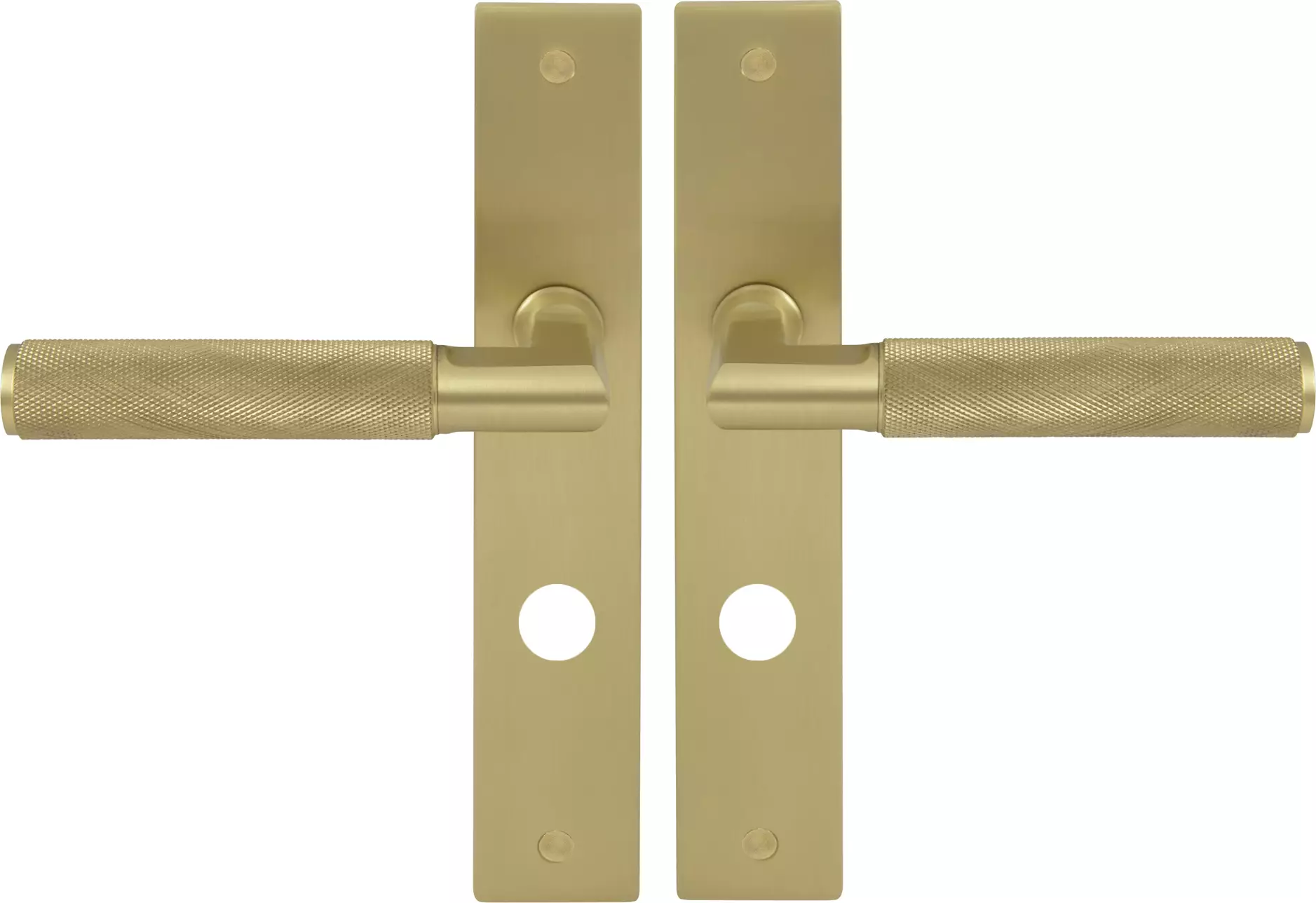 Lumina Longplate Privacy Handles - Diamond Knurl   - MSB