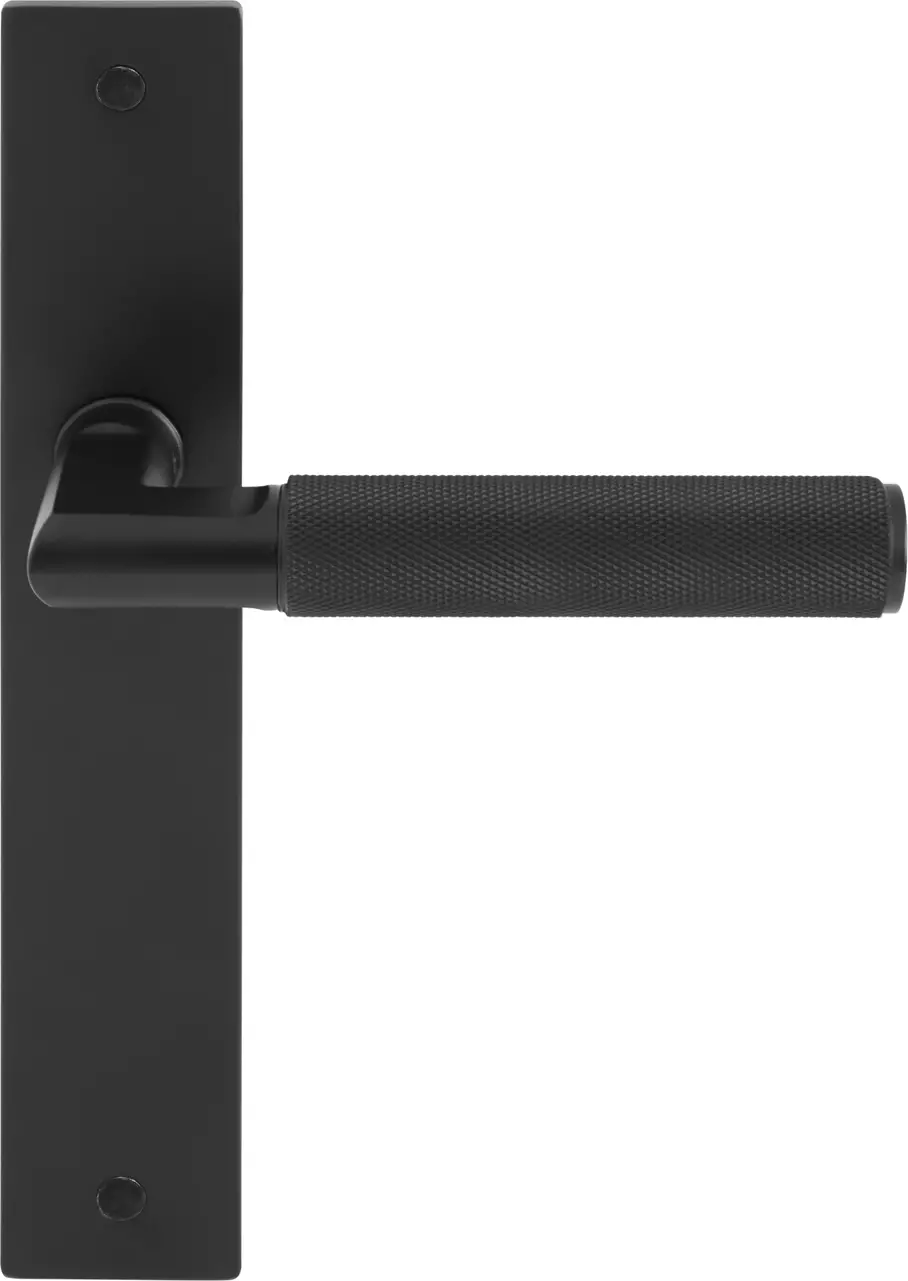 Lumina Longplate Dummy Lever LH - Diamond Knurl   - BLK